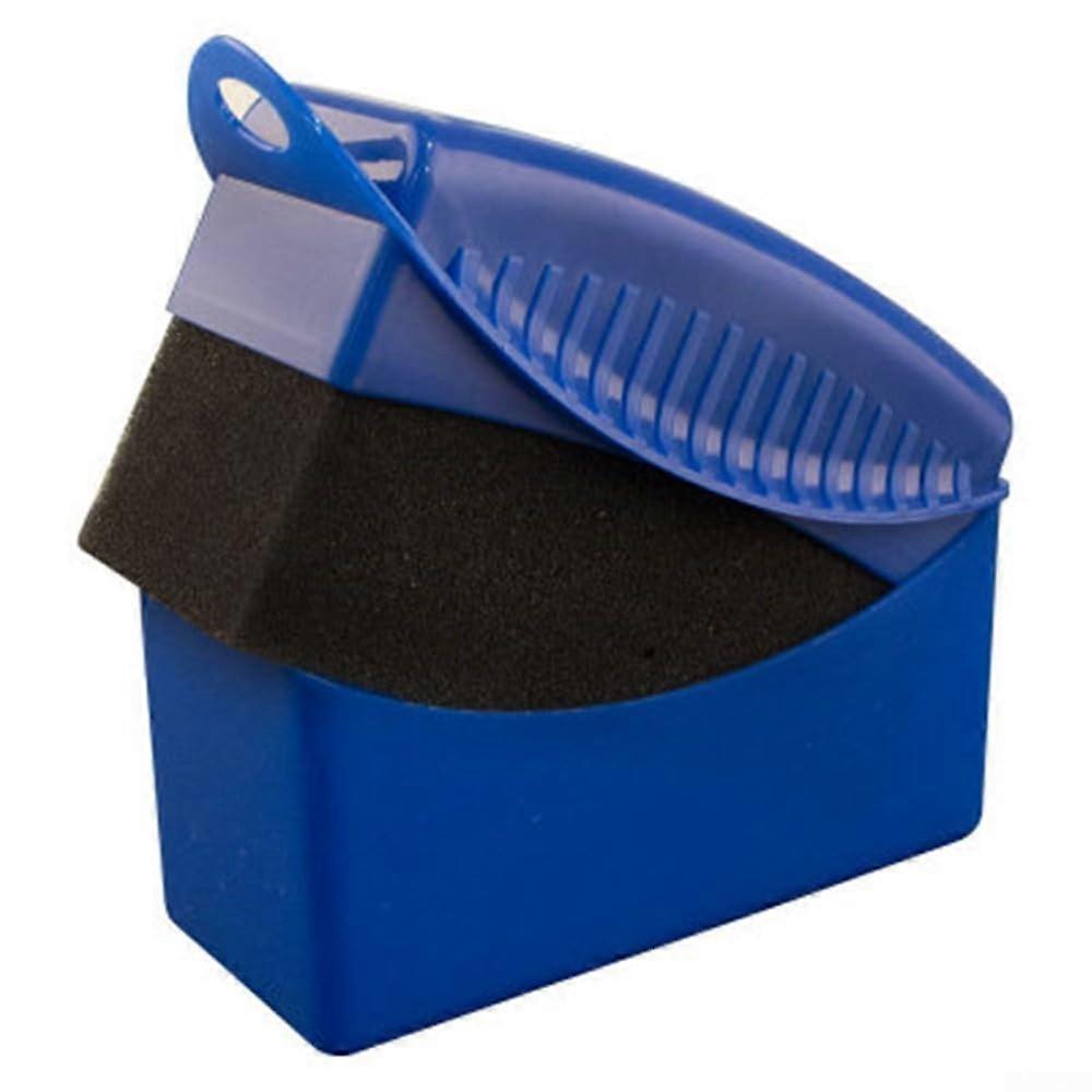 Wax Brush with Lid for Efficient Cleaning and Polishing, Blue Color, Durable Material, Compact Size