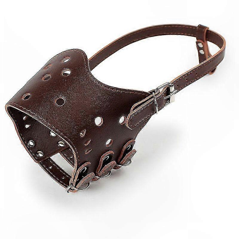 Dog Muzzle Leather Anti-Bark for Small Medium Large Dogs