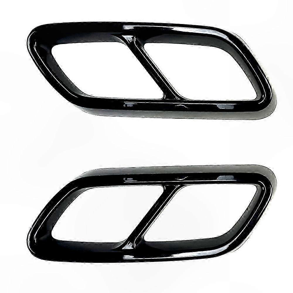 Shiny Black ABS Tailpipe Muffler Tip Cover for C-Class W206 Models 2022+