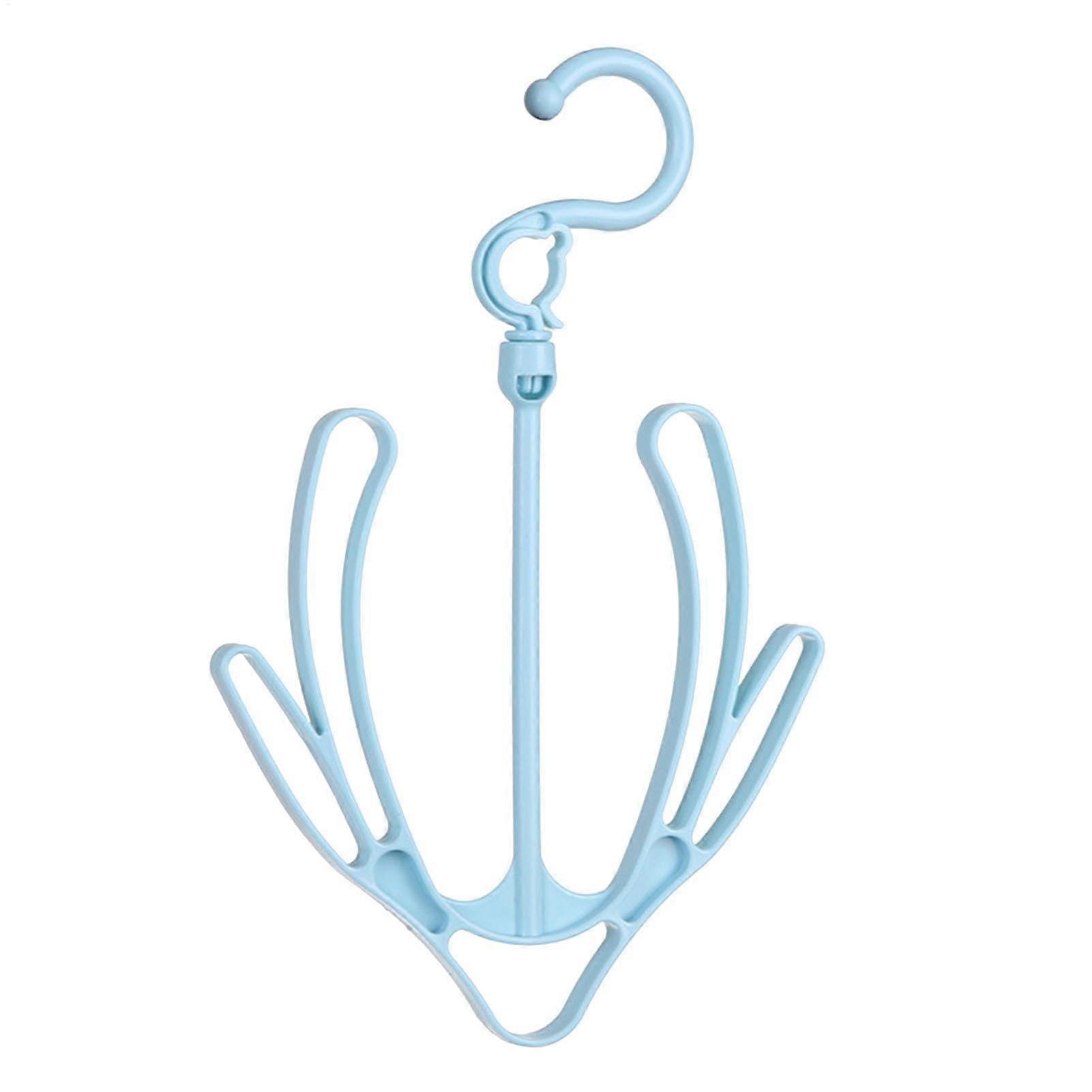 Shoe Drying Hanger - Multi-Purpose Vertical Shoe Drying Rack, Windproof Hanging Hook, Rotating Blue Storage Solution