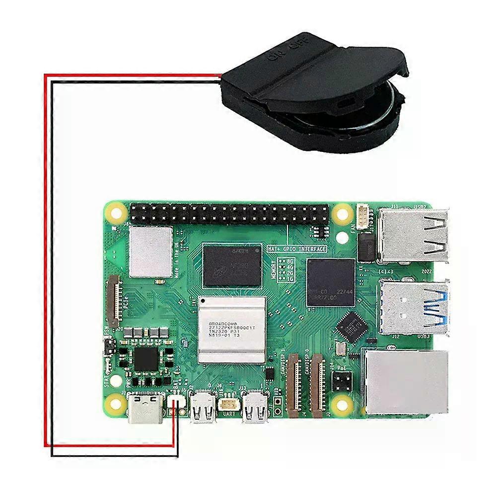 For Raspberry Pi 5 RTC Battery Box Real-time Clock Battery Module RTC Clock Battery Kit for RPI 5 Pi5