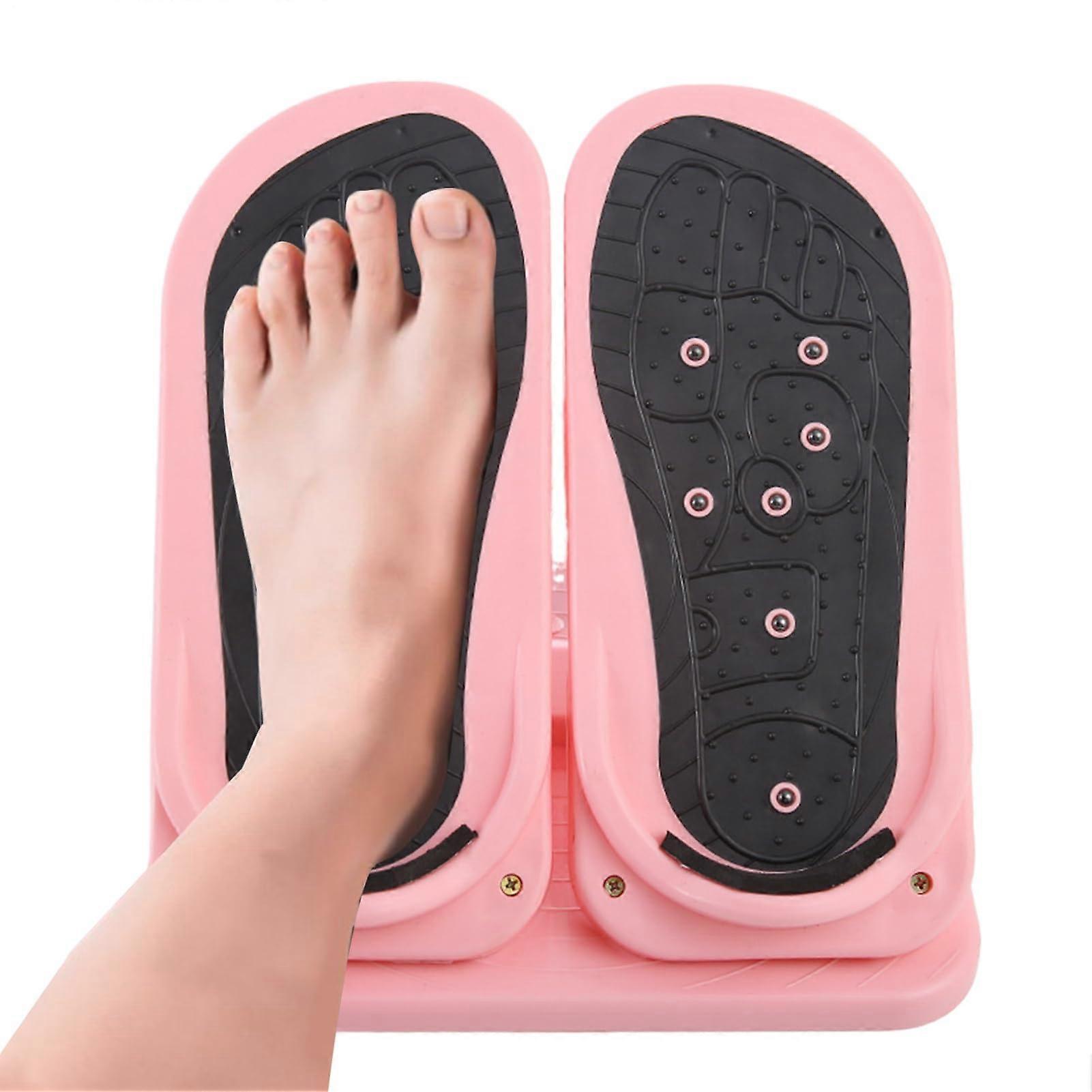 Ankle Stretch Board Slant Stretching Board Portable 2In1 Tension Plate Stepper Trainer For Yoga Home Exercise Office Fitness Pink