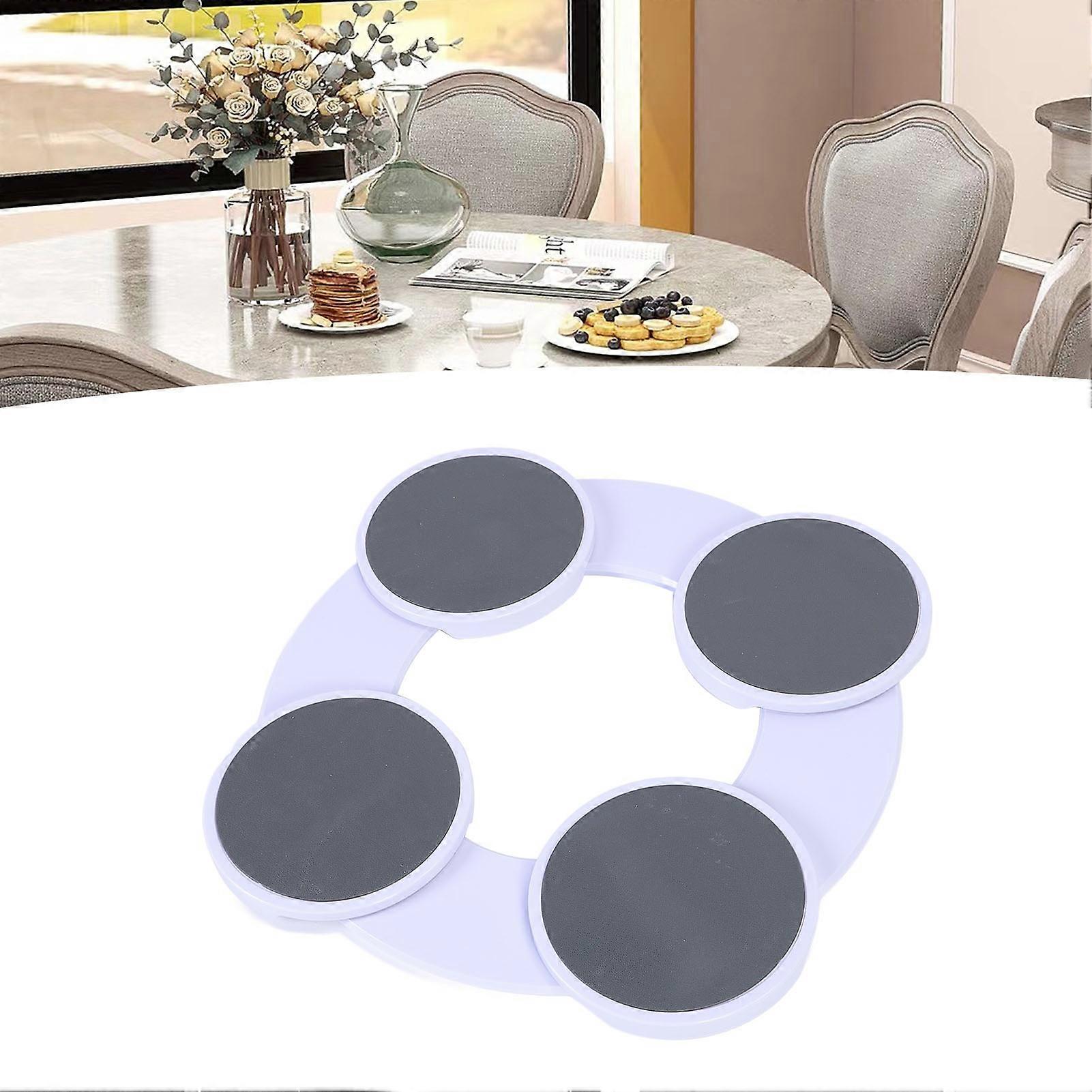 4pcs Expandable Round Turntable for Rectangular Dining Tables