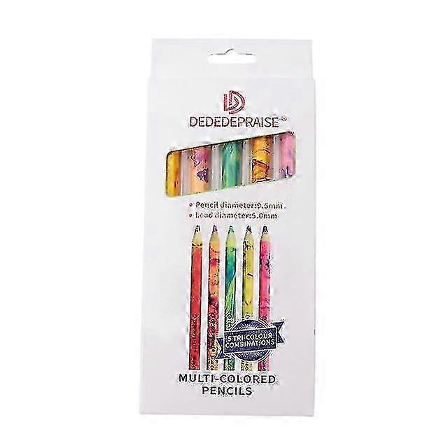 Writing Pencils Gradient Color Rainbow Pencils One Pencil Multi Col...