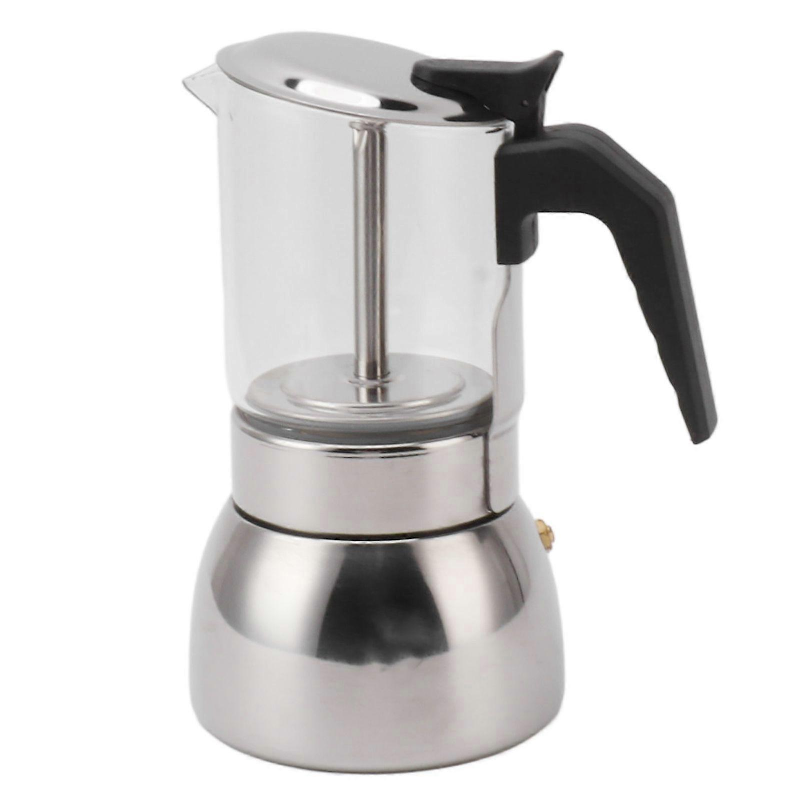 Coffee Maker Double Valve Stainless Steel High Temperature Resistant Multi Functional Portable for Home Coffee Shop 300ML