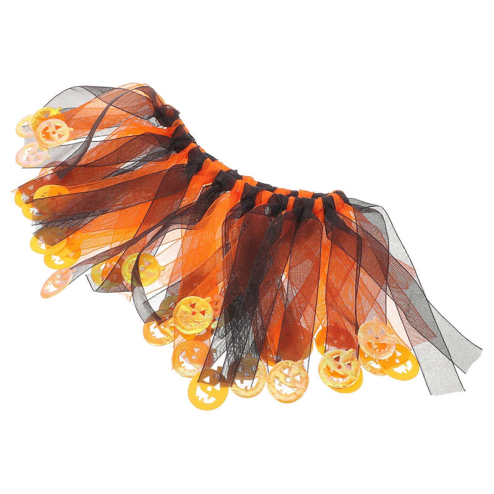 Decorative Cat Choker for Halloween Pet Party Cats Polyester Material Assorted Color 1Pcs