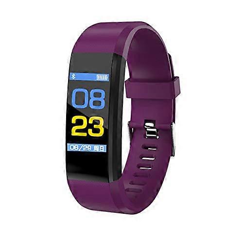Smartwatch Waterproof Fitness Tracker With Heart Rate Monitor And Blood Pressure Monitor Purple Wristband