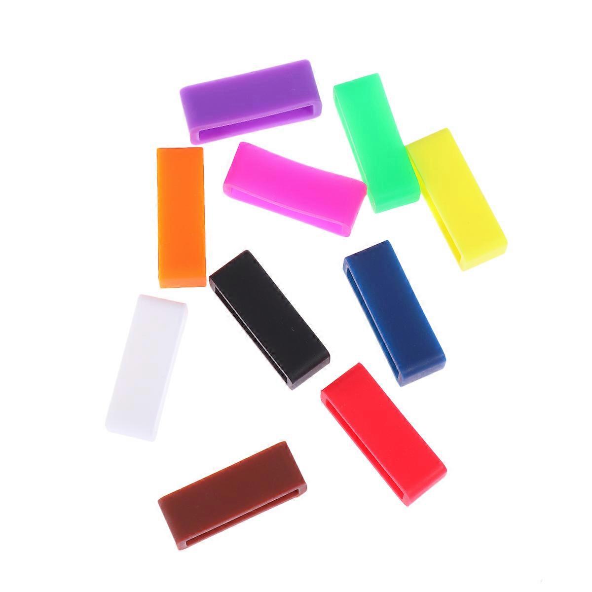 Silicone Watch Band Loop for Watch Use 10Pcs Assorted Color Replacement