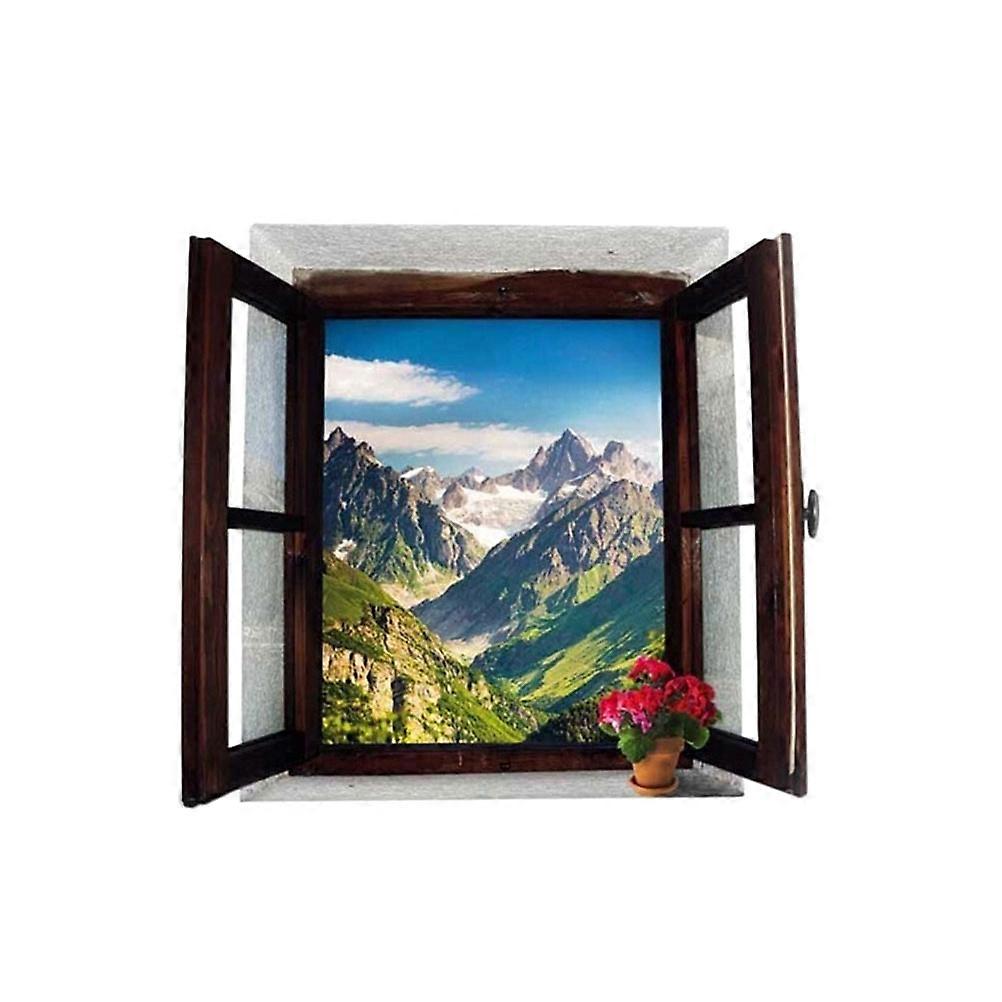 3D Background Wall Stickers Fake Window Wall Decals for Bedroom Use