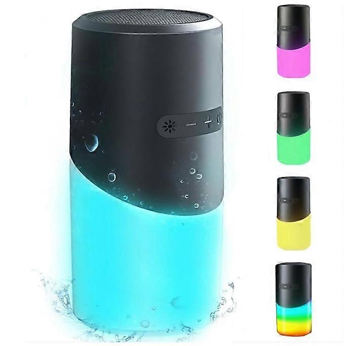 Bluetooth Speaker,Portable Bluetooth Speaker Wireless Loud,IPX5 Waterproof Speaker with RGB LED Light,Bluetooth 5.3,Support TWS Pairing Tf Card(Black)