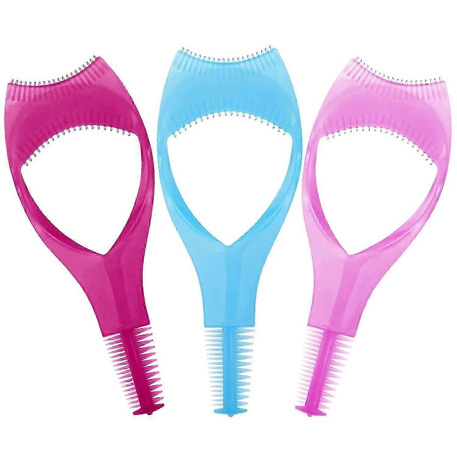 3pcs 3-in-1 Eyelash Tool, Mascara Protection &amp; Eyelash Brush Tool &amp; False Eyelash Helper, Lash Mascara Shield Applicator Guard Comb Protection