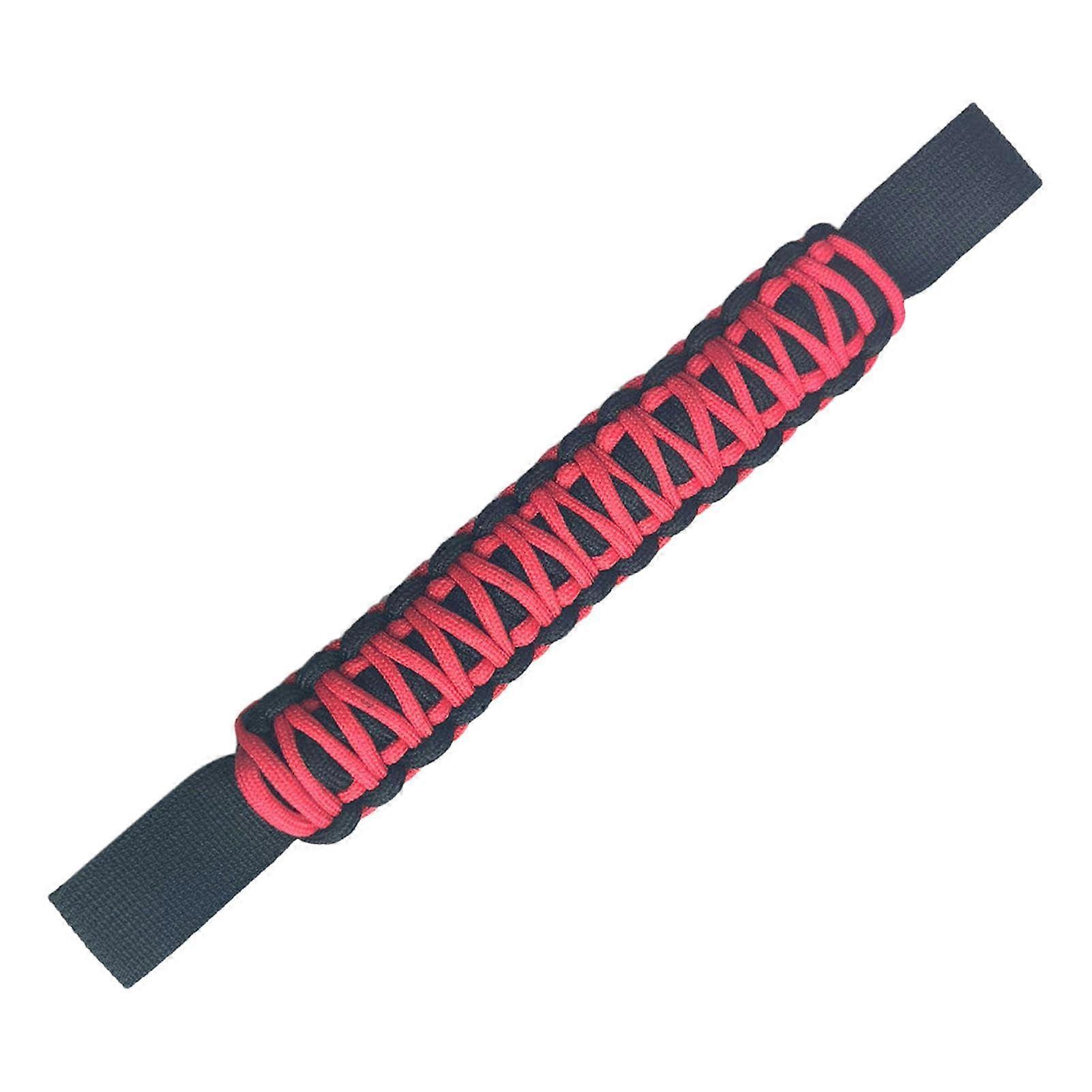 Headrest Grab Handle Paracord, NonSlip Woven Backseat Grip For Pickup Truck, Multipurpose Car Accessory, Red