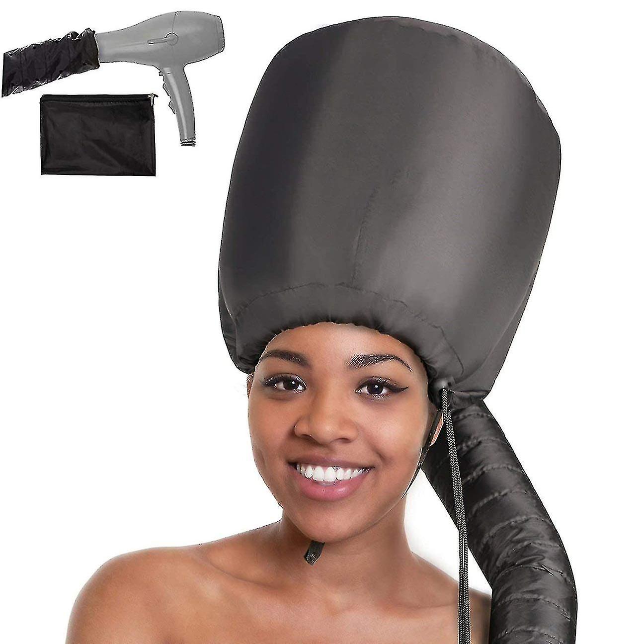 Bonnet Hood Hair Dryer Attachment - Relax, Speeds Up Drying Time At Home, Easy To Use For Styling, Curling And Deep Conditioning - Soft, Adjustable, F