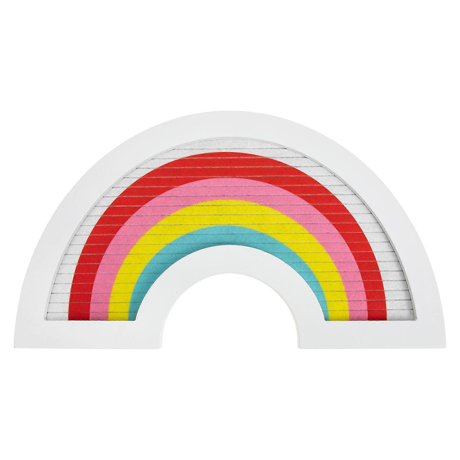 Photo Board Rainbow Designed Felt and Wood for Decor Multipurpose Memo Board
