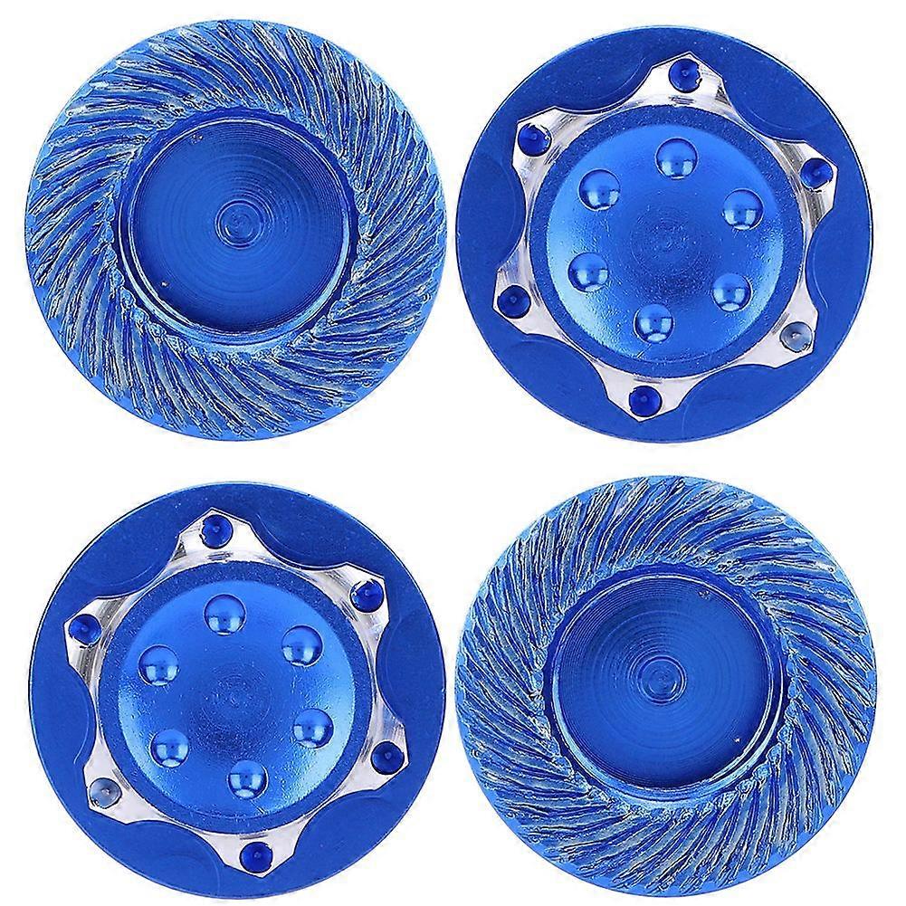 4pcs 21mm/0.8in Dustproof Rim Nut Aluminum Alloy Accessory Fit for AGAMA 1/8 RC CarDark Blue