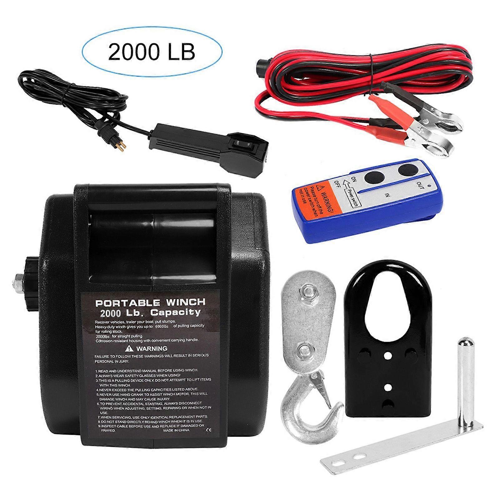 ونش كهربائي 12 فولت 2721 كجم مع راديو للتحكم عن بعد ونش قارب ونش كابل ونش