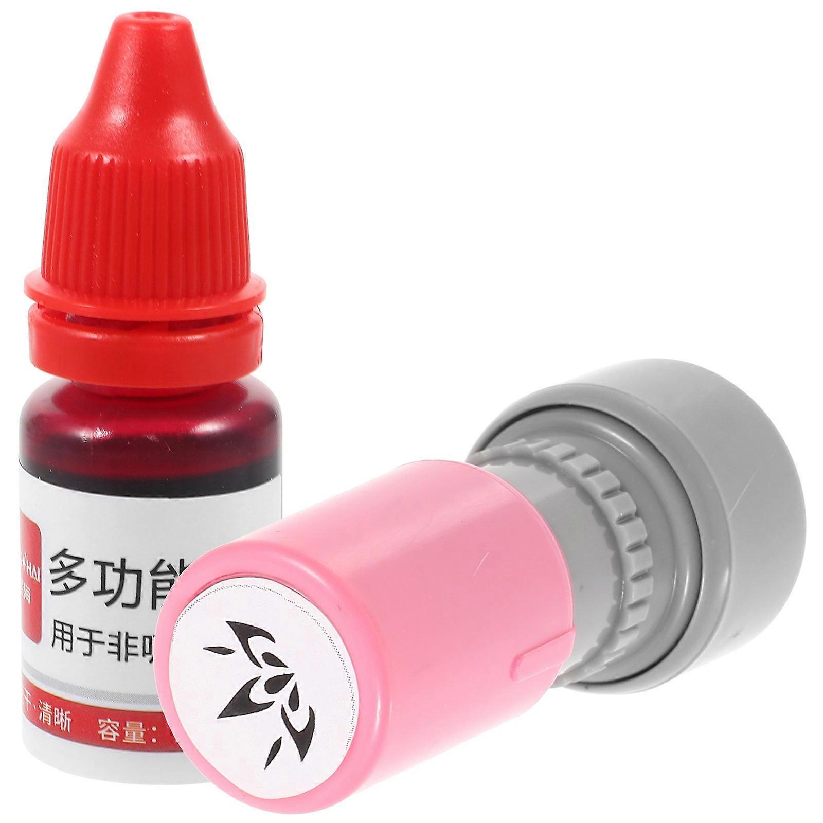 Red Flower Makeup Stamp Face Flower Stamper for Dance Performance 1Set
