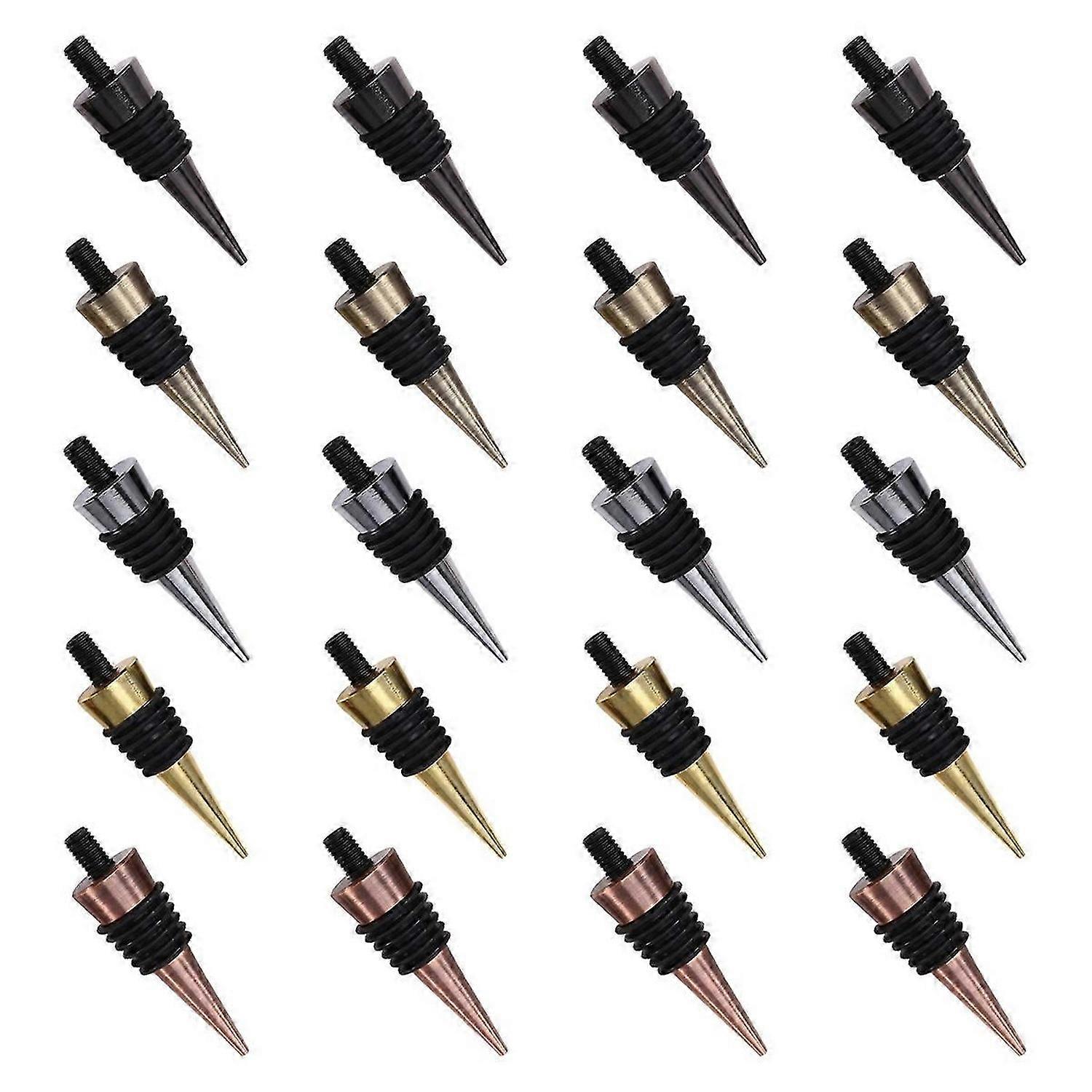 20Pieces Blank Bottle Stopper with Threaded Post for Wood Turning DIY