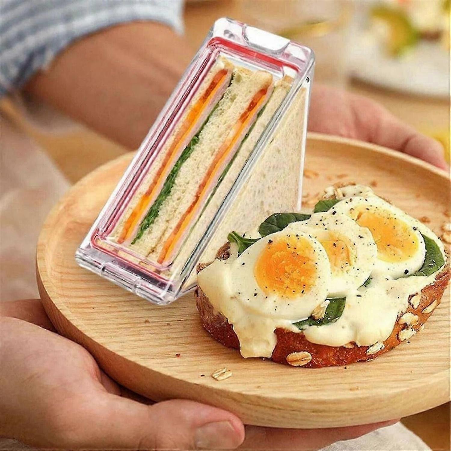 Triangle Sandwich Container Reusable Washable Sandwich Box 1PCS