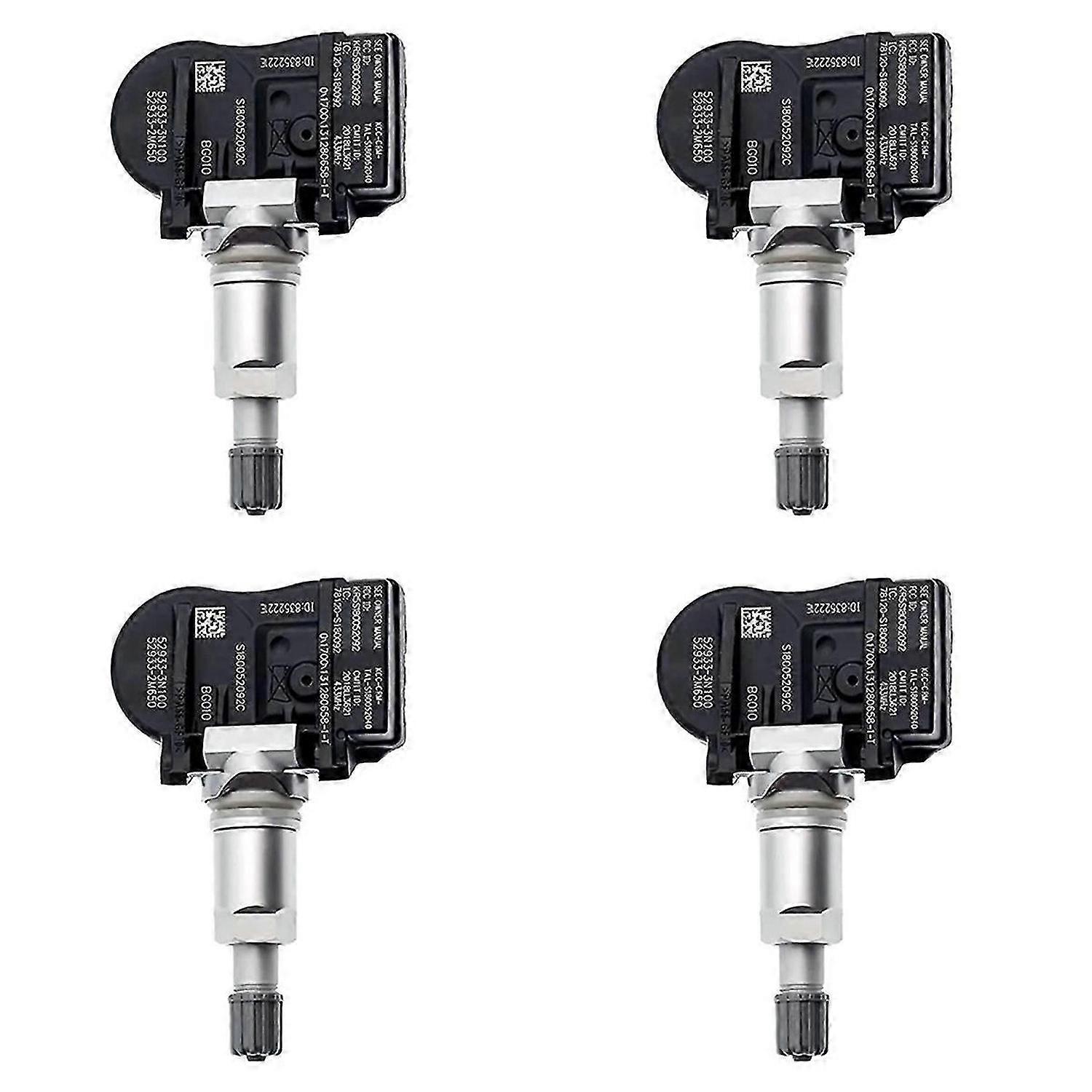 4PCS Tire Pressure Sensor TPMS 52933-3N100 for Accent I30 Ix20 Ceed 52933-2J100 52933-B1100 433MHz