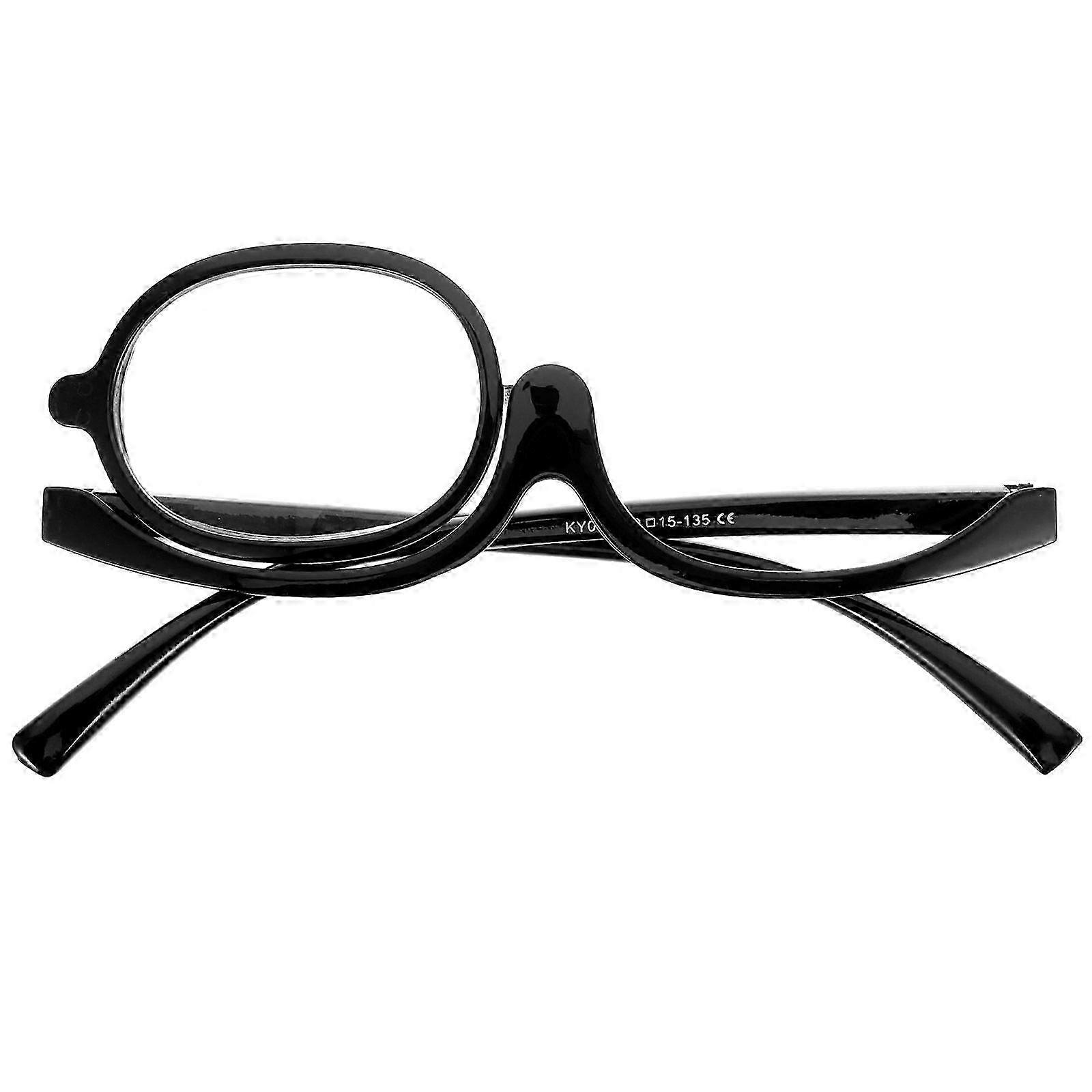 Magnifying Makeup Eyeglasses with Flip-Down Lens for Precision Beauty Tasks
