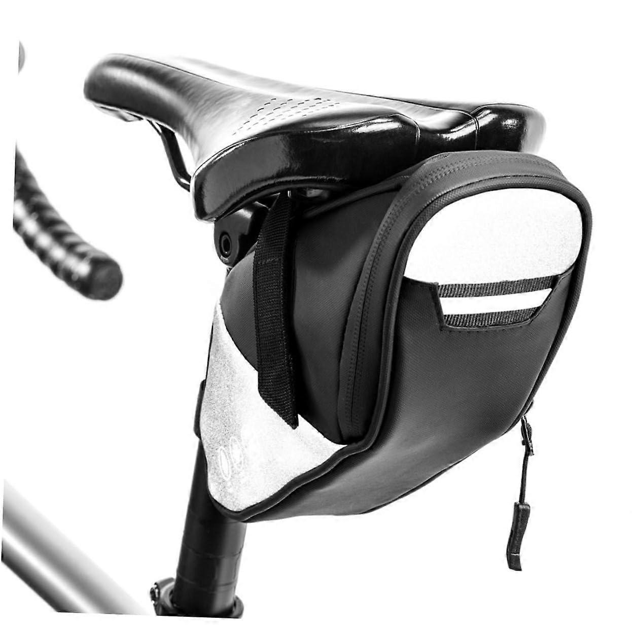 Cycling Storage Bag Tail Bag For Bike With Reflective Tape Durable Seatpost Pouch Riding Scratch Resistant Mud Design