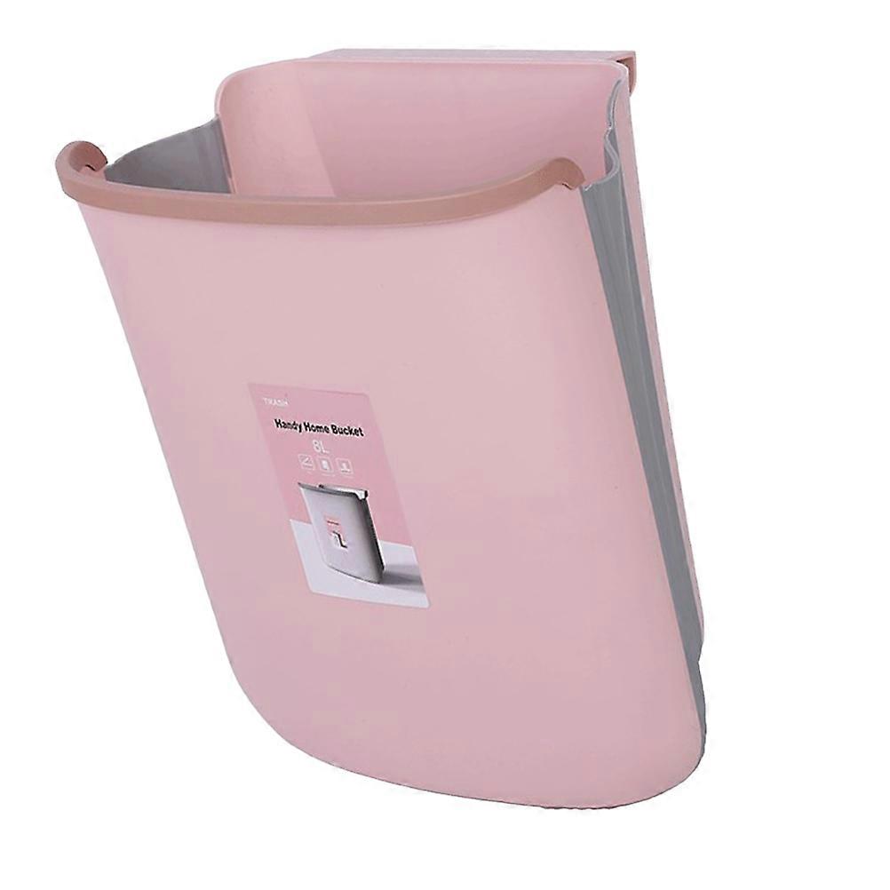 Hanging Trash Container Foldable Plastic Garbage Bin For Bathroom And Playroom 1Pcs