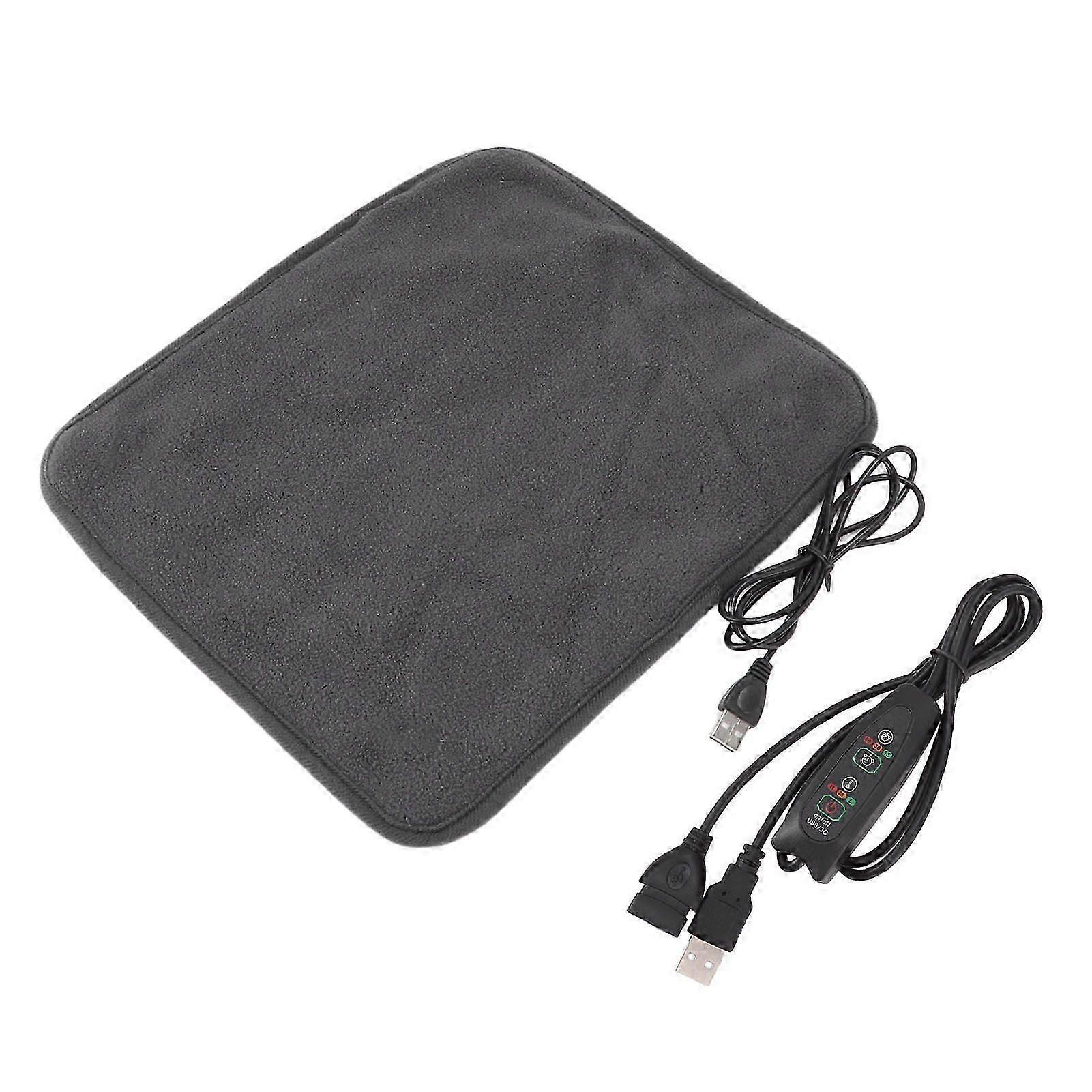 Portable USB Heating Pad Shoulder Neck Leg Waist Heating Pads with Multi Level Temperature Adjustment Timing Dark Gray