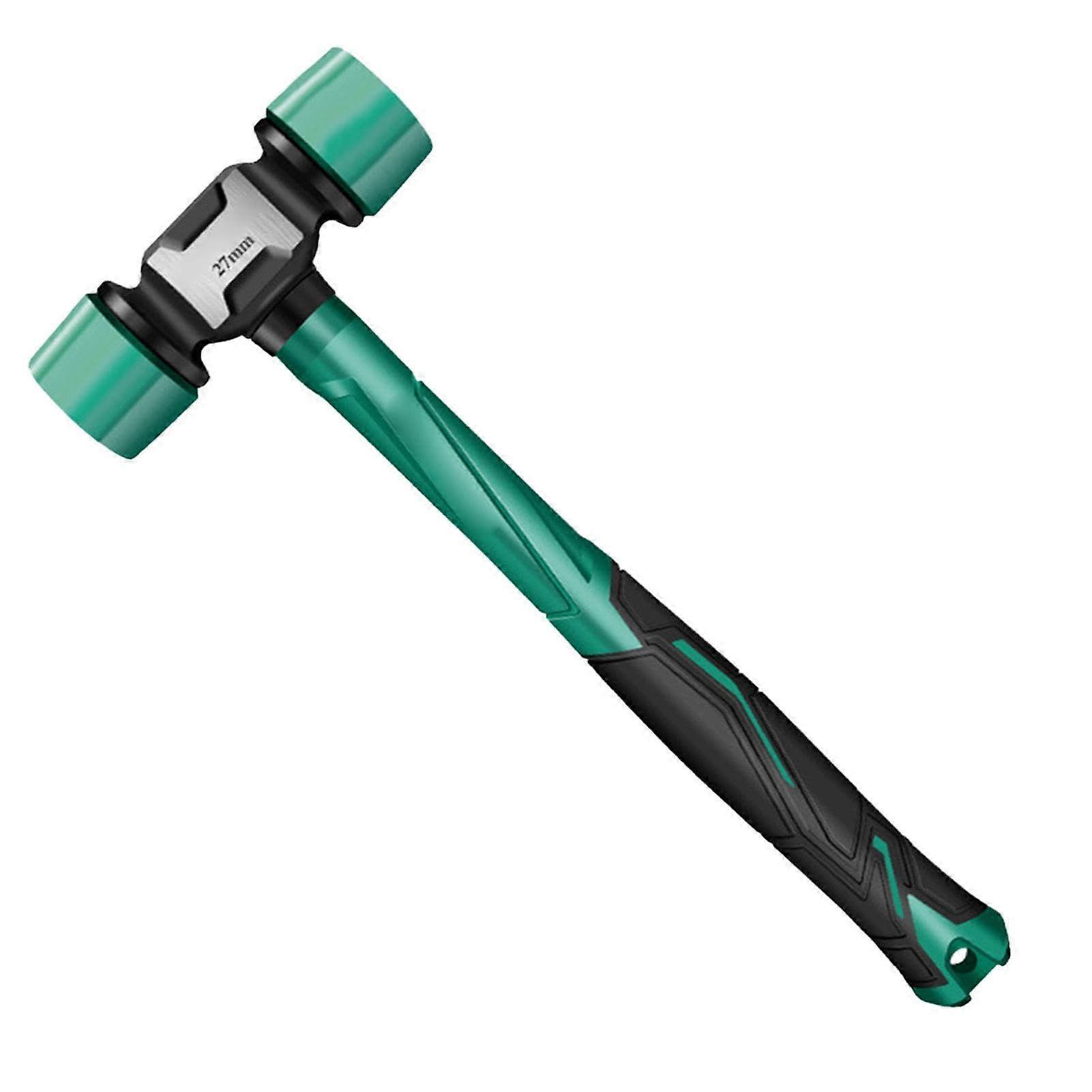 Mallet Hammer NonSlip Rubber TwoFaced 27mm Head Ergonomic Grip For Camping Woodworking Dorm Bed Flooring Tent Stakes