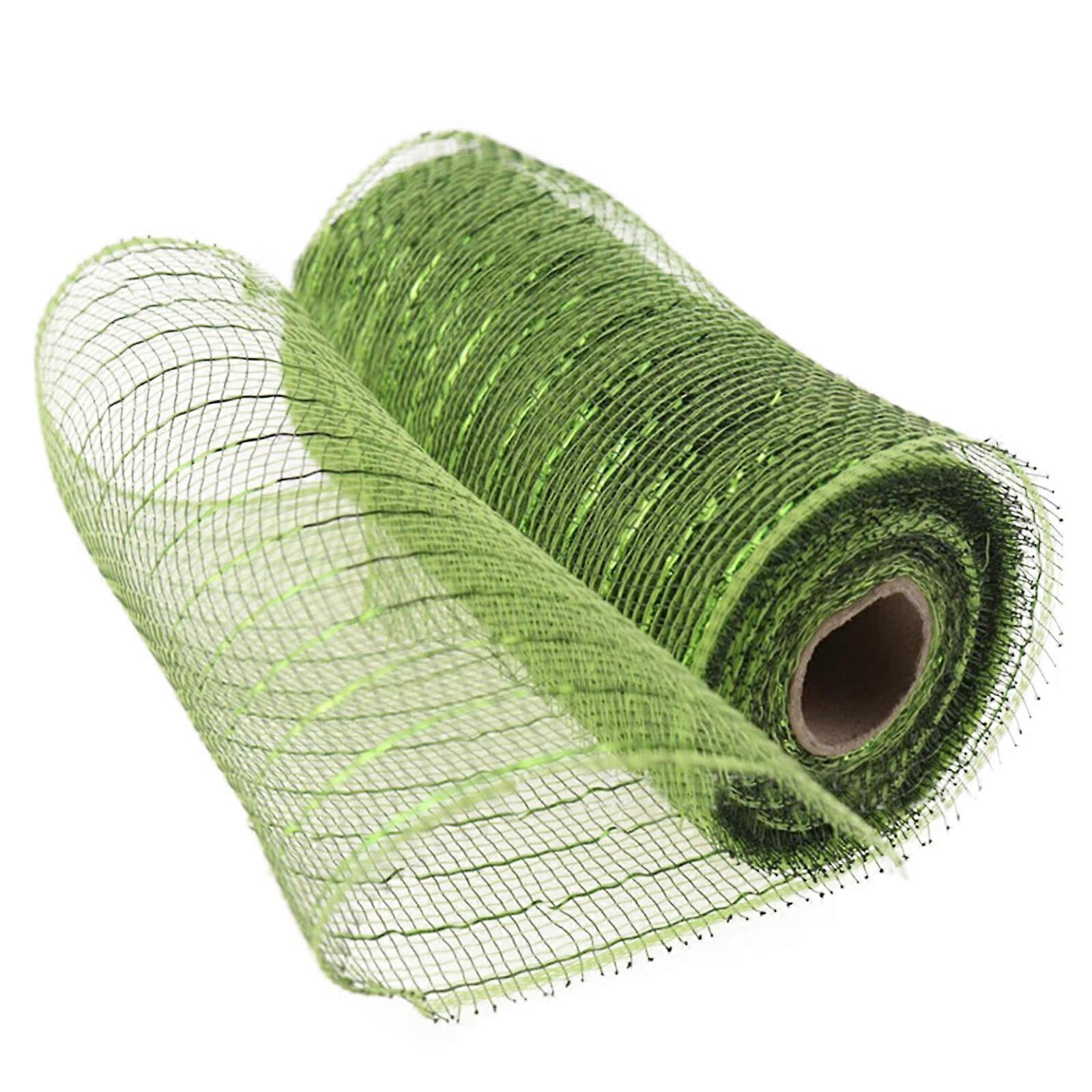 Poly Mesh Ribbon With Metallic Foil Each Roll For Wreaths Swags Bows Wrapping And Decorating