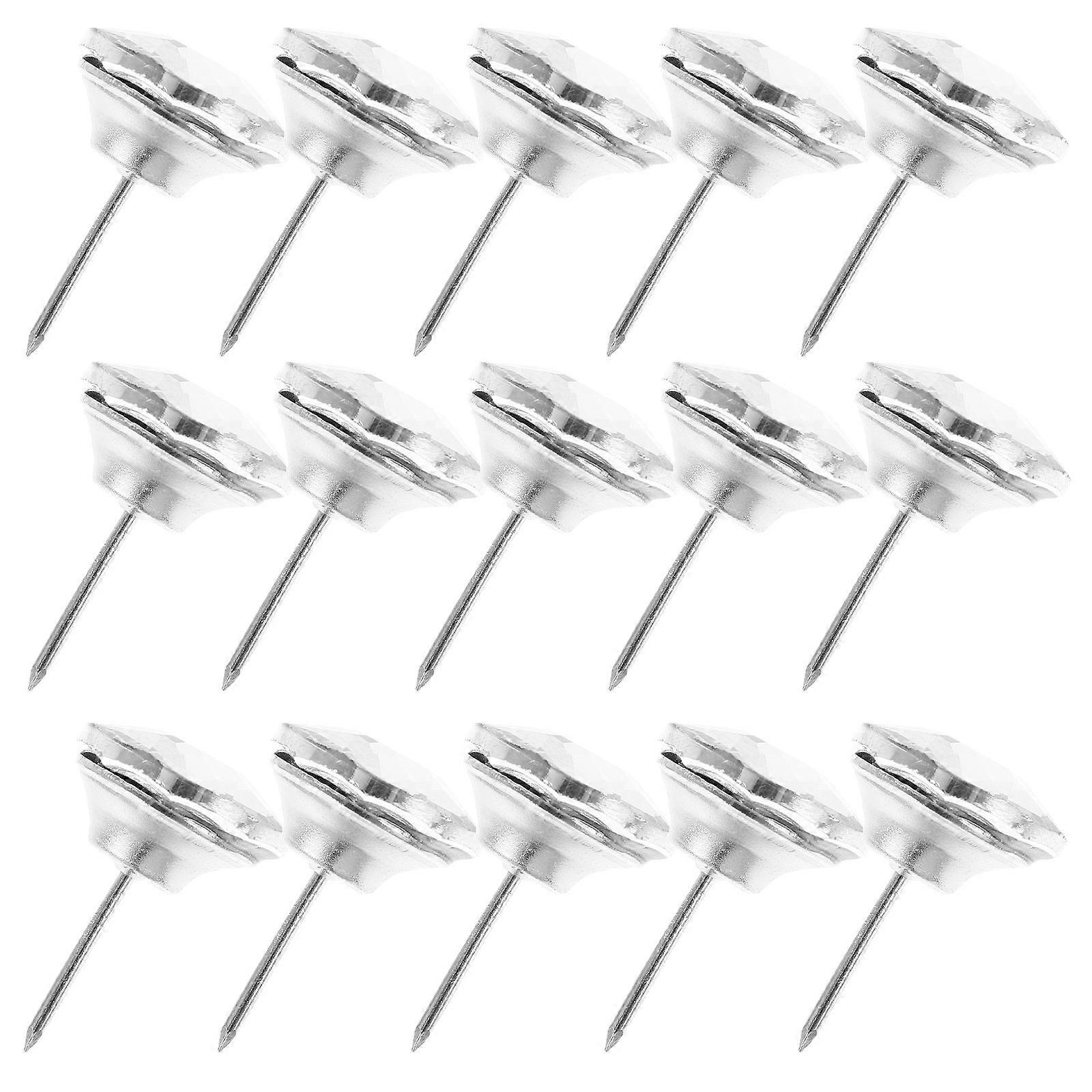 Crystal Button Diamond Upholstery Nails for Sofa Headboard 20Pcs Pack