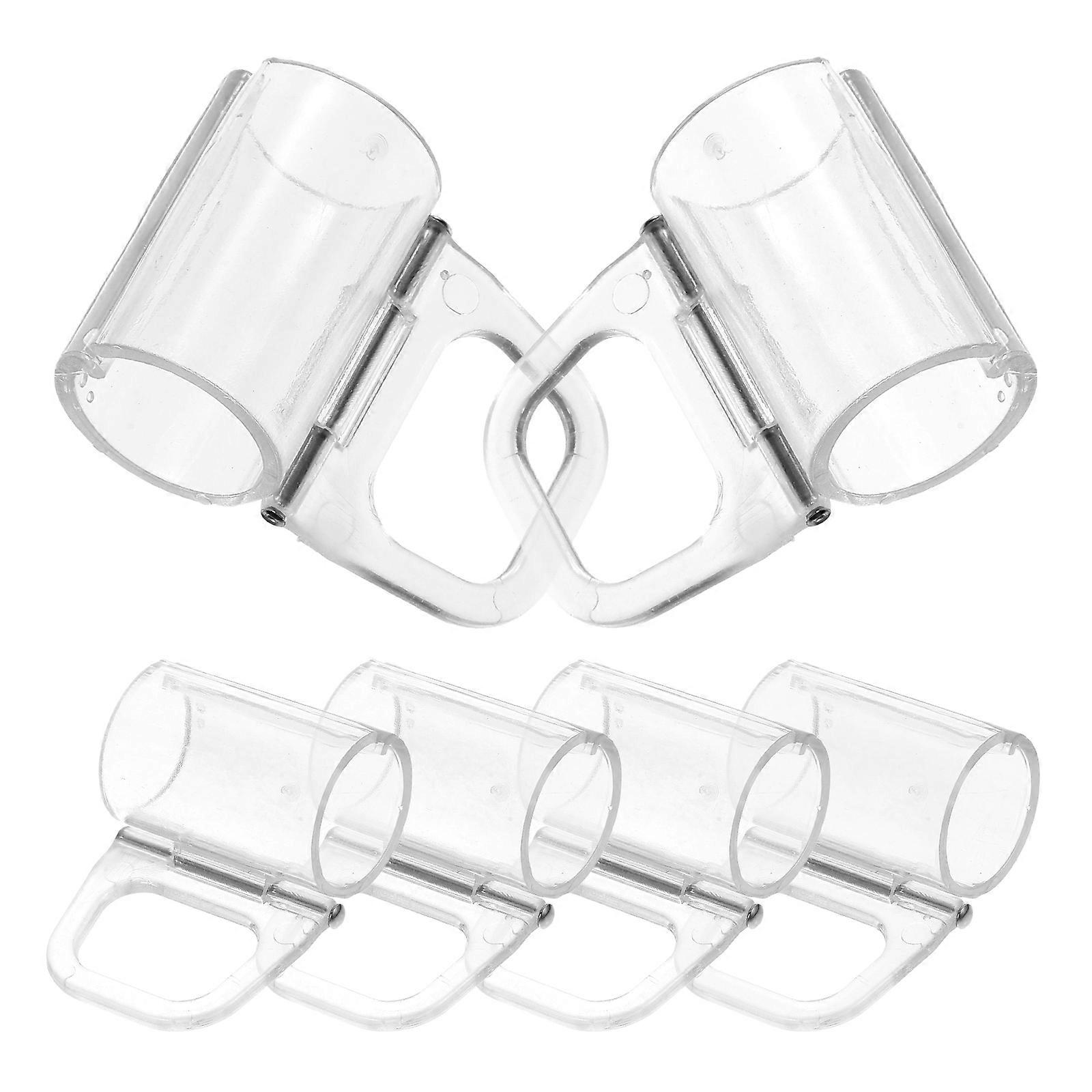 Window Treatment Roller Shades Handle Clips 6Pcs Cordless System For DIY Enthusiasts Transparent Design