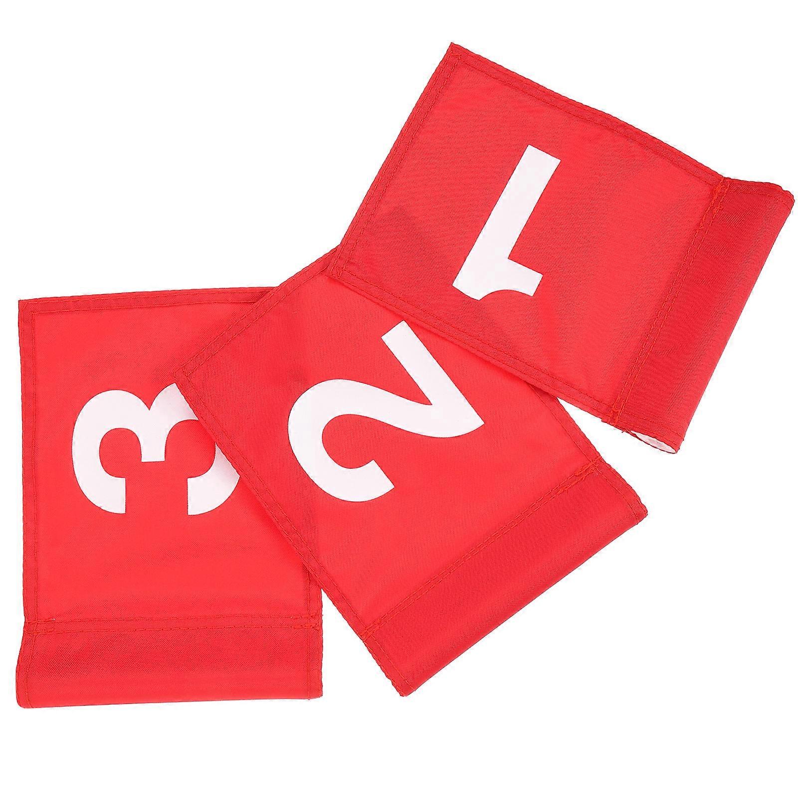 Durable 6 Pcs Golfs Targeting Flags UV Resistant Perfect For Golfing Practice Site In Red Color