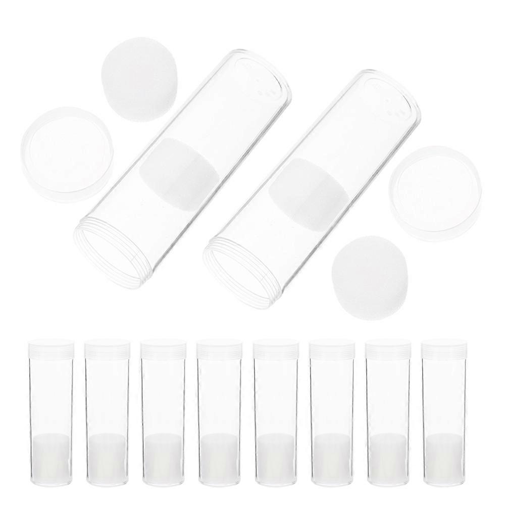 Plastic Coin Tube for Coin Storage 40Pcs Clear Transparent Protectors