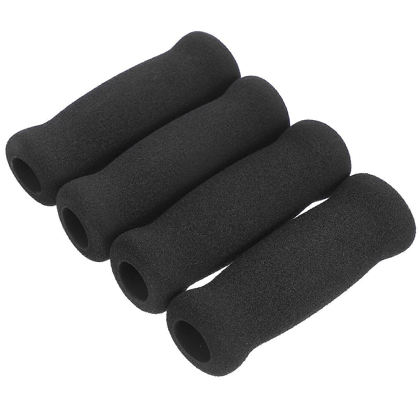 Bike Handle Covers 12 Pcs Soft Sponge Handlebar Grips Designed For Bicycle Cycling Black Color With Heat Insulation