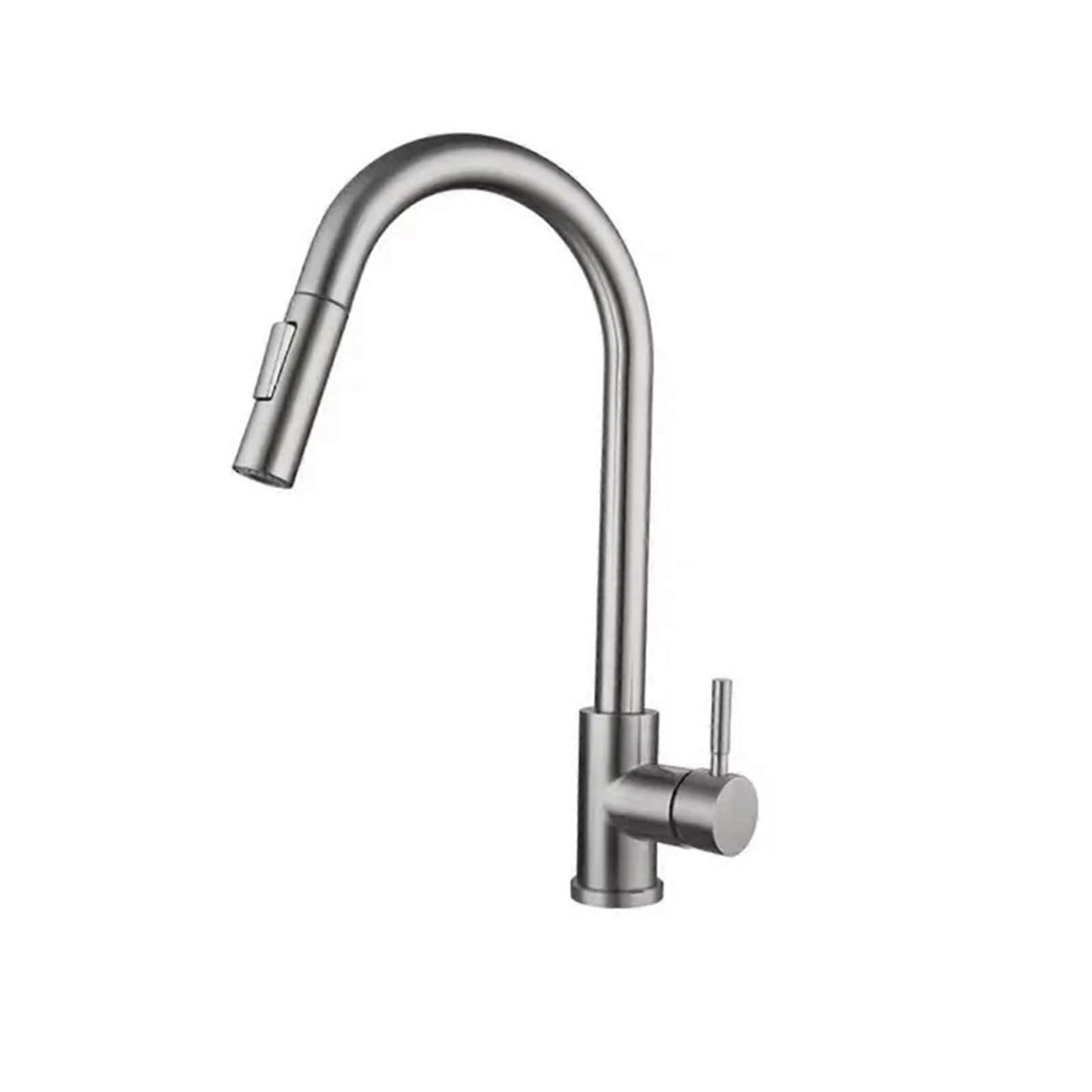 Stainless Steel Hot Cold Water Mixing Faucet For Kitchen Sink Bar Counter Lavabo Black Finish Khaki Variant