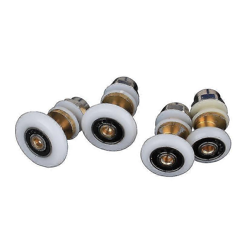 23mm دش بكرات الباب 4PCS للحمام زجاجانزلاق الباب بكرات عجلات فائقة الهدوء