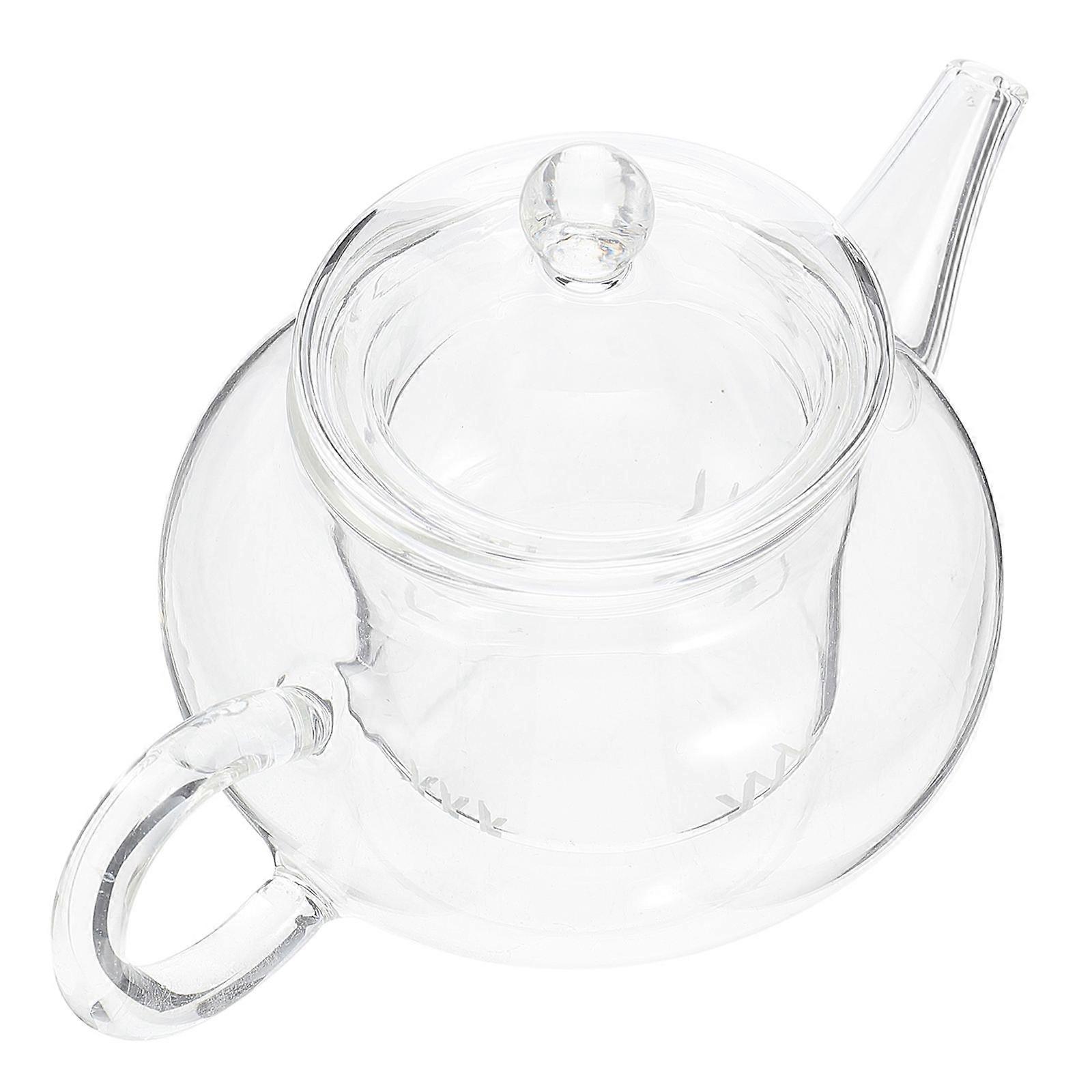 Lot de 6 théières en verre transparent avec infuseur pour usage domestique