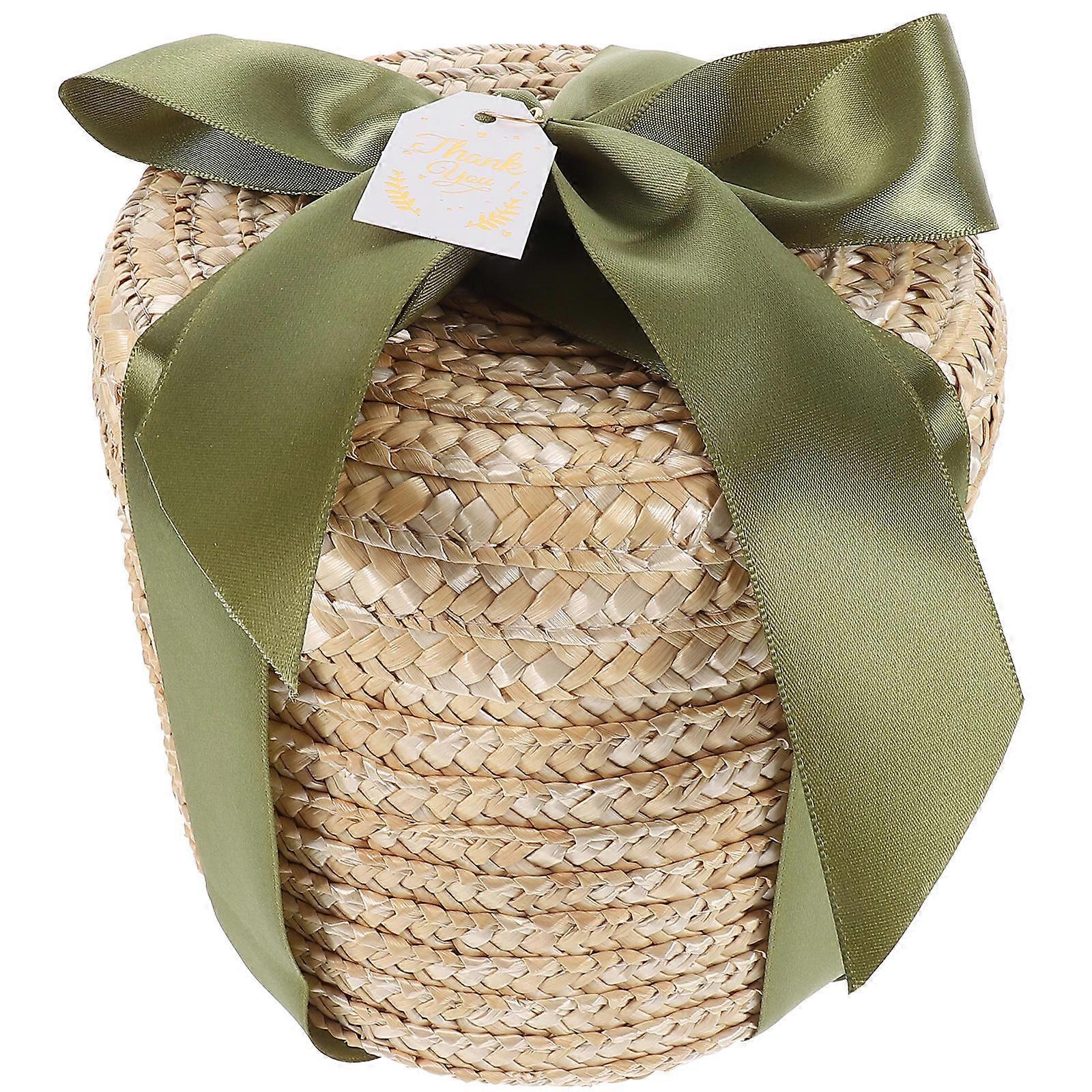 Rustic Woven Flower Basket 1Set Assorted Color Polyester Wear-Resistant Fruit Basket for Storage Use