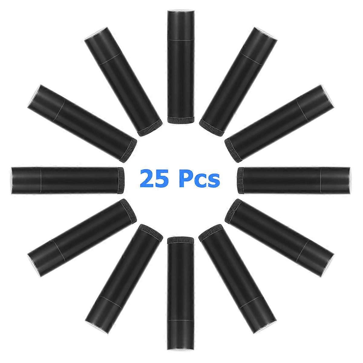 Lip Balm Tubes Empty Plastic Tubes for Lip Balm Storage 2Pcs Black