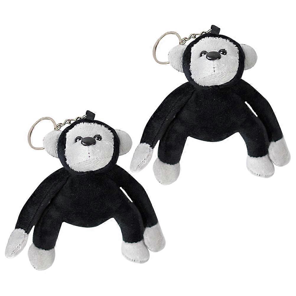 Stuffed Animal Keychain Gorilla Shape For Girls Daily Use Key Chain Decor 6 Pcs