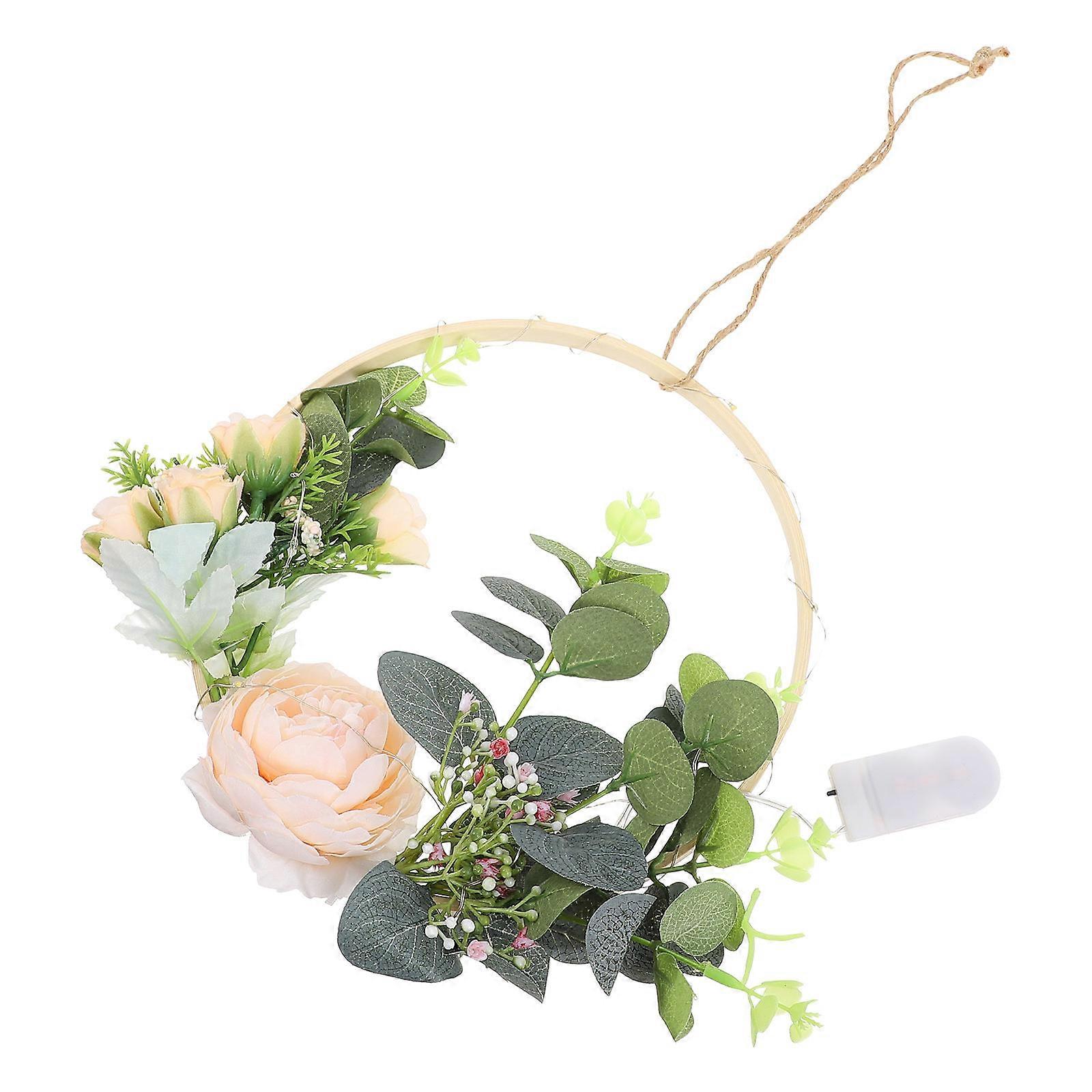 Bamboo Ring Lamp Simulation Ribbon Lamp Hanging Decor 1Pcs Nordic Wind