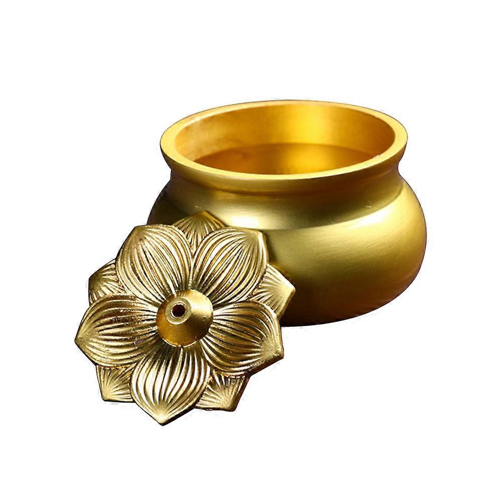 Golden Copper Incense Burner Mini Aroma Diffuser for Home 2Pcs