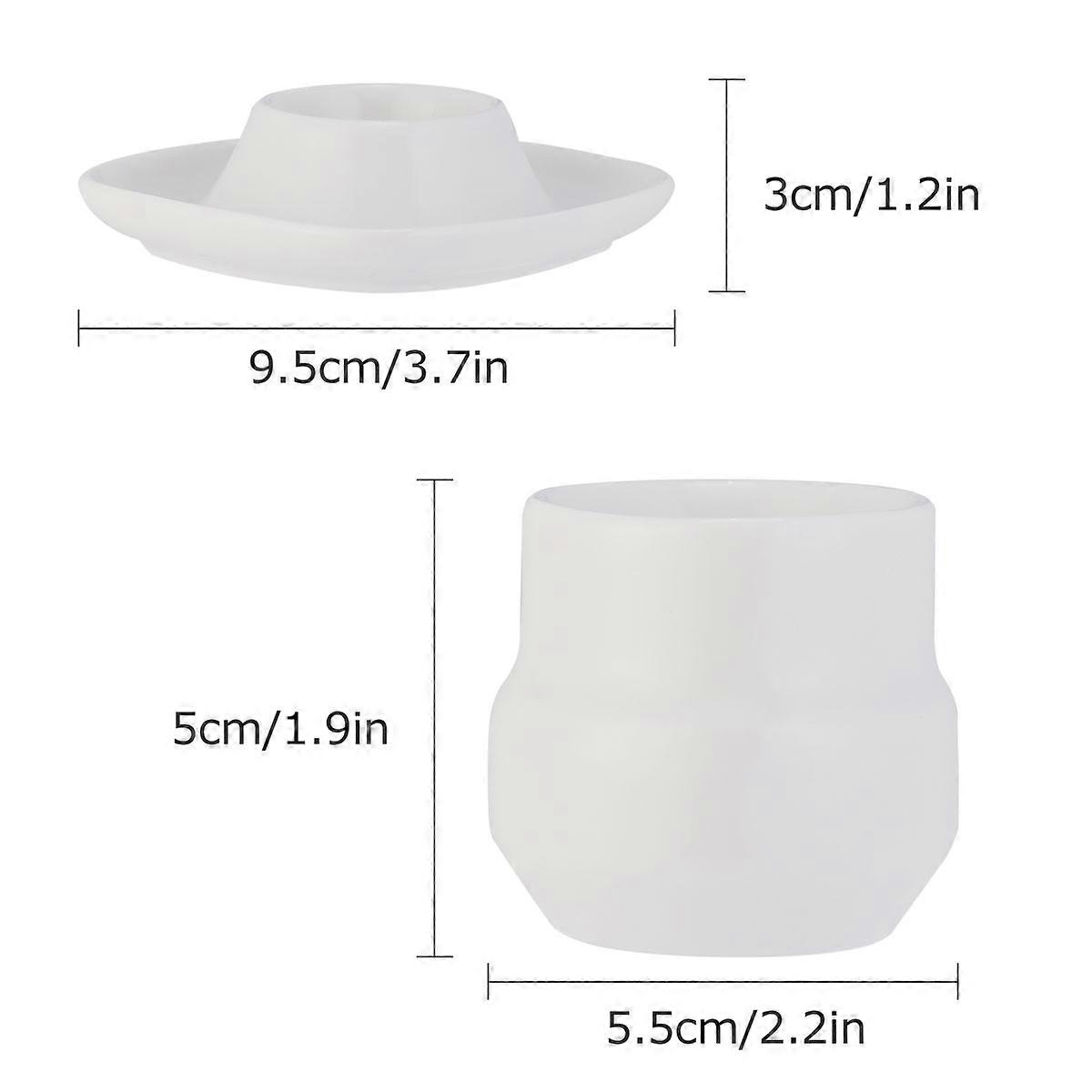 Ceramic Egg Cup for Holding Egg 4Pcs White Breakfast Kitchen Tools