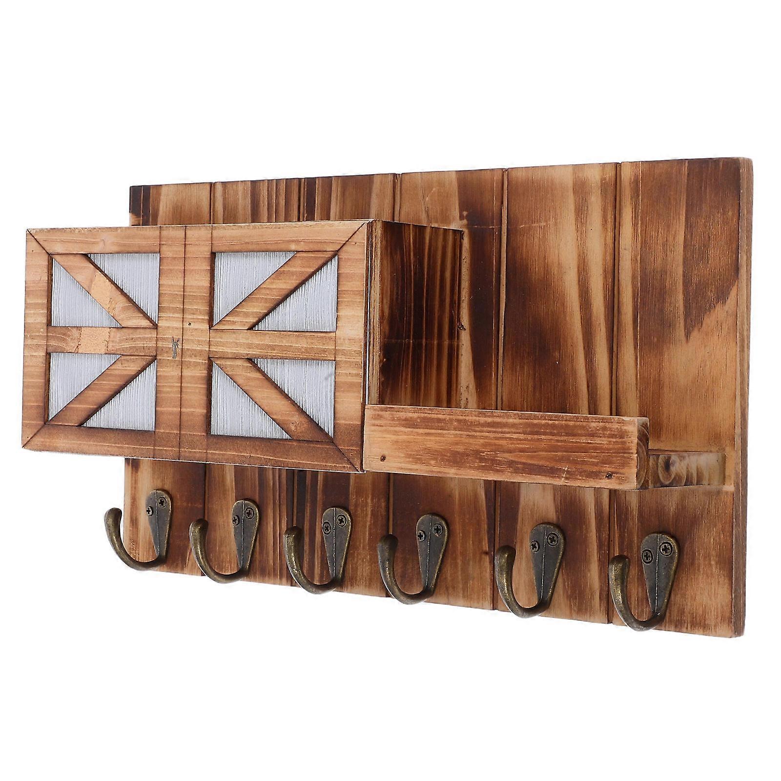 Wall Mounted Farmhouse Key Holder for Wall with Key Hooks