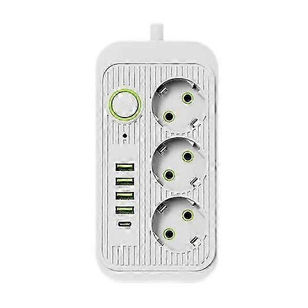 2-meter 2500W socket extension cord with multiple interfaces and complete certifications