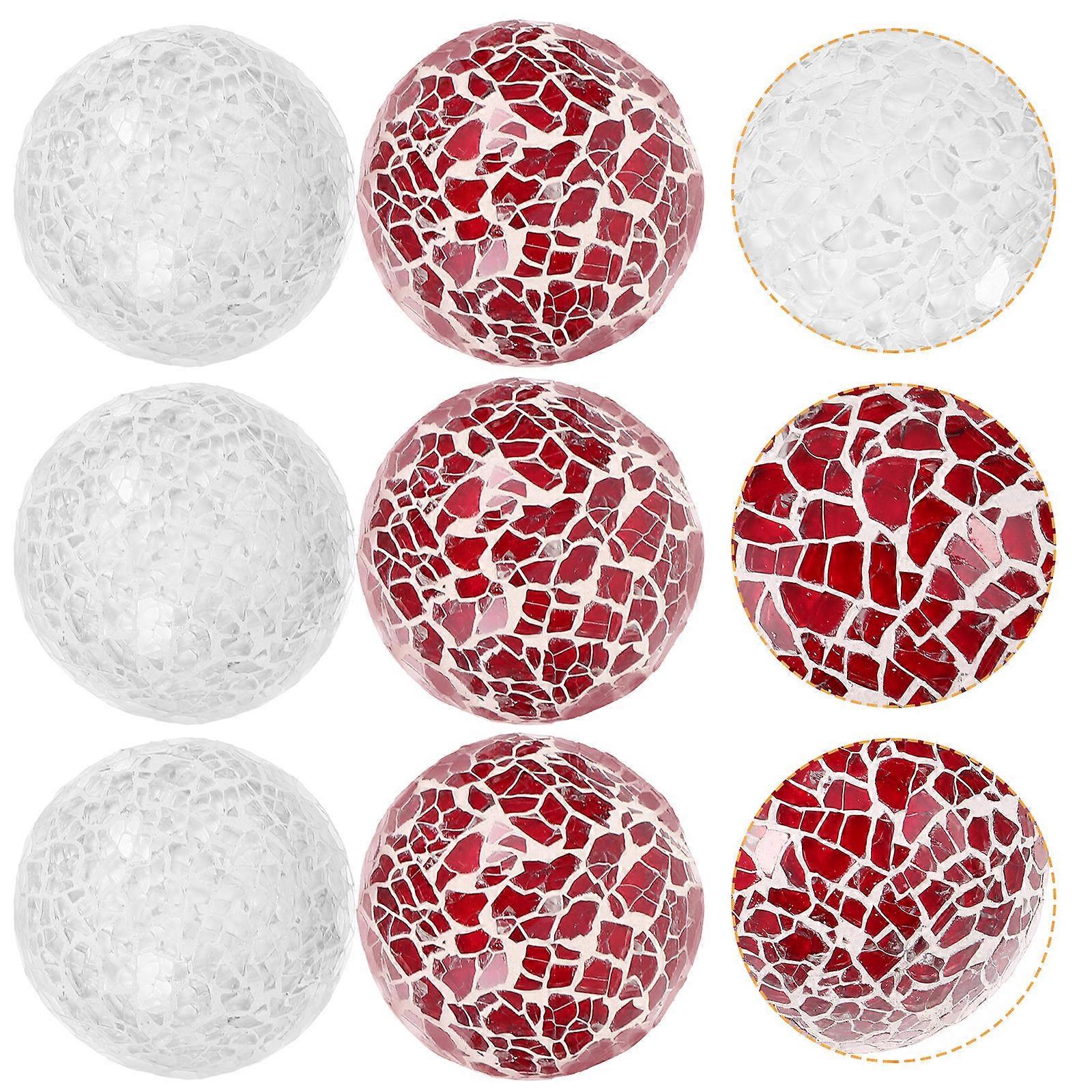 Glass Balls Decorative Sphere Ornaments for Home Decor 24Pcs Assorted