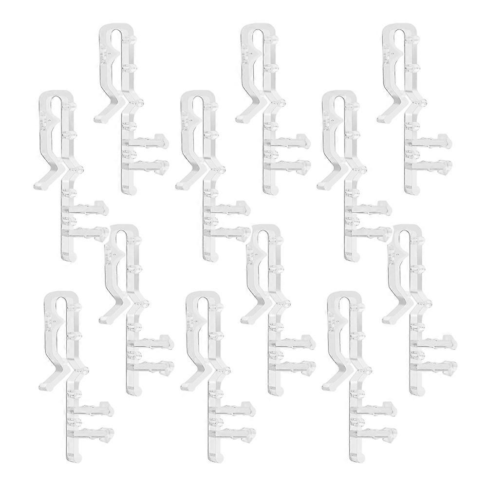 Secure Fastening Transparent Valance Clips 12Pcs For DIY Installation Blind Replacement Reliable Support
