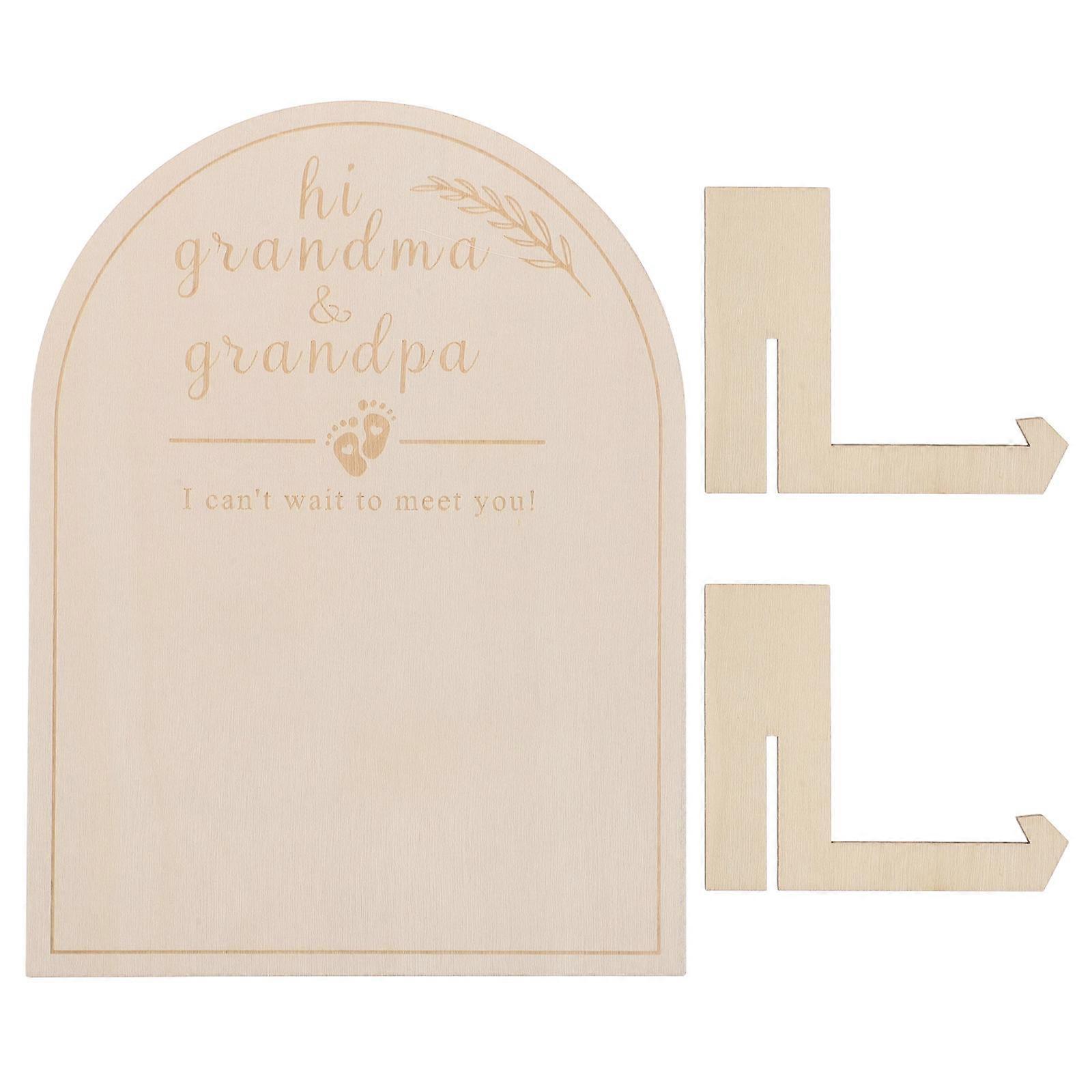 Baby Milestone Wooden Sign for Newborns with 4Sets Photo Display