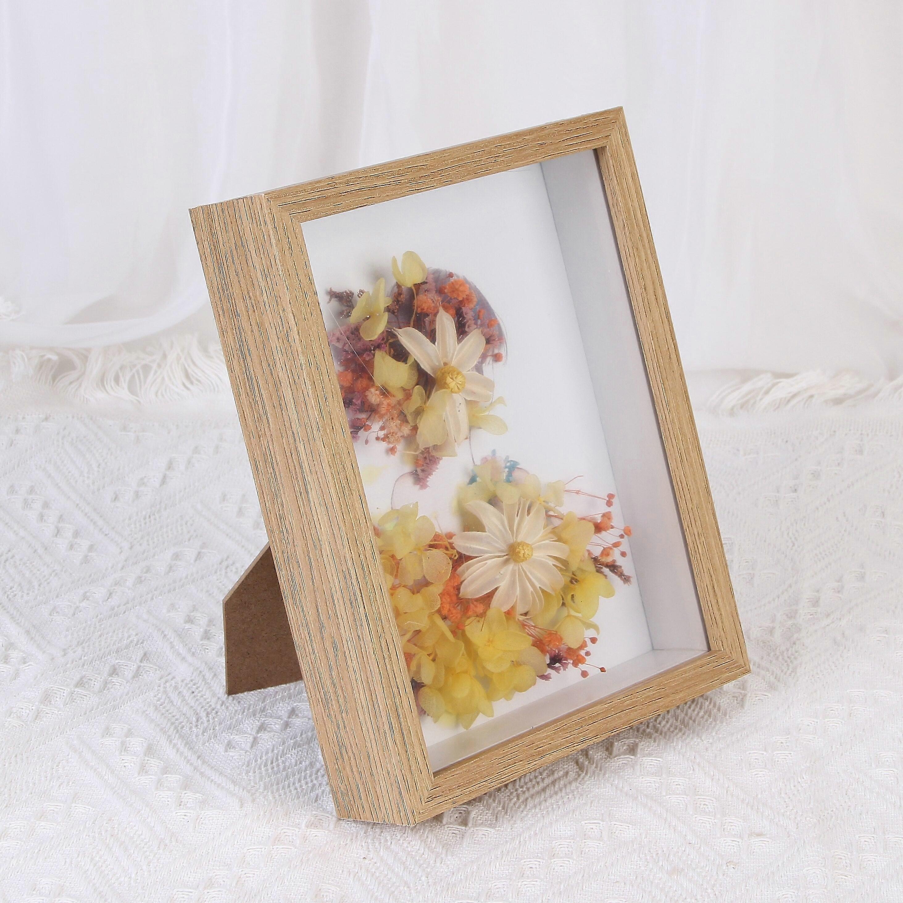 Multipurpose Deep 3d Frame For Dried Flowers Wooden Photo Frame 3cm Depth Nordic Shadow Box Picture Specimens Holder Wall Decor